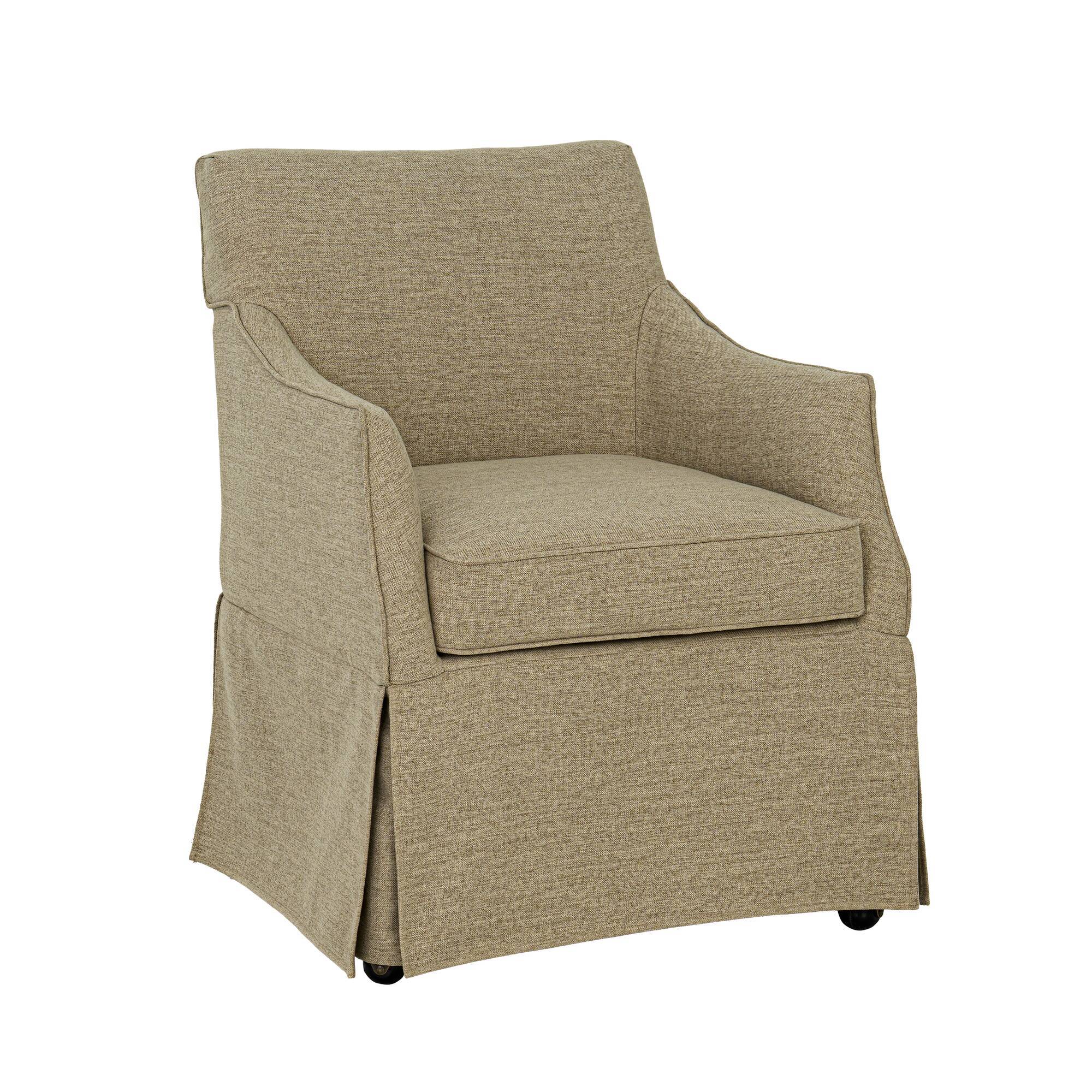 London - Upholstered Skirted Dining Arm Chair