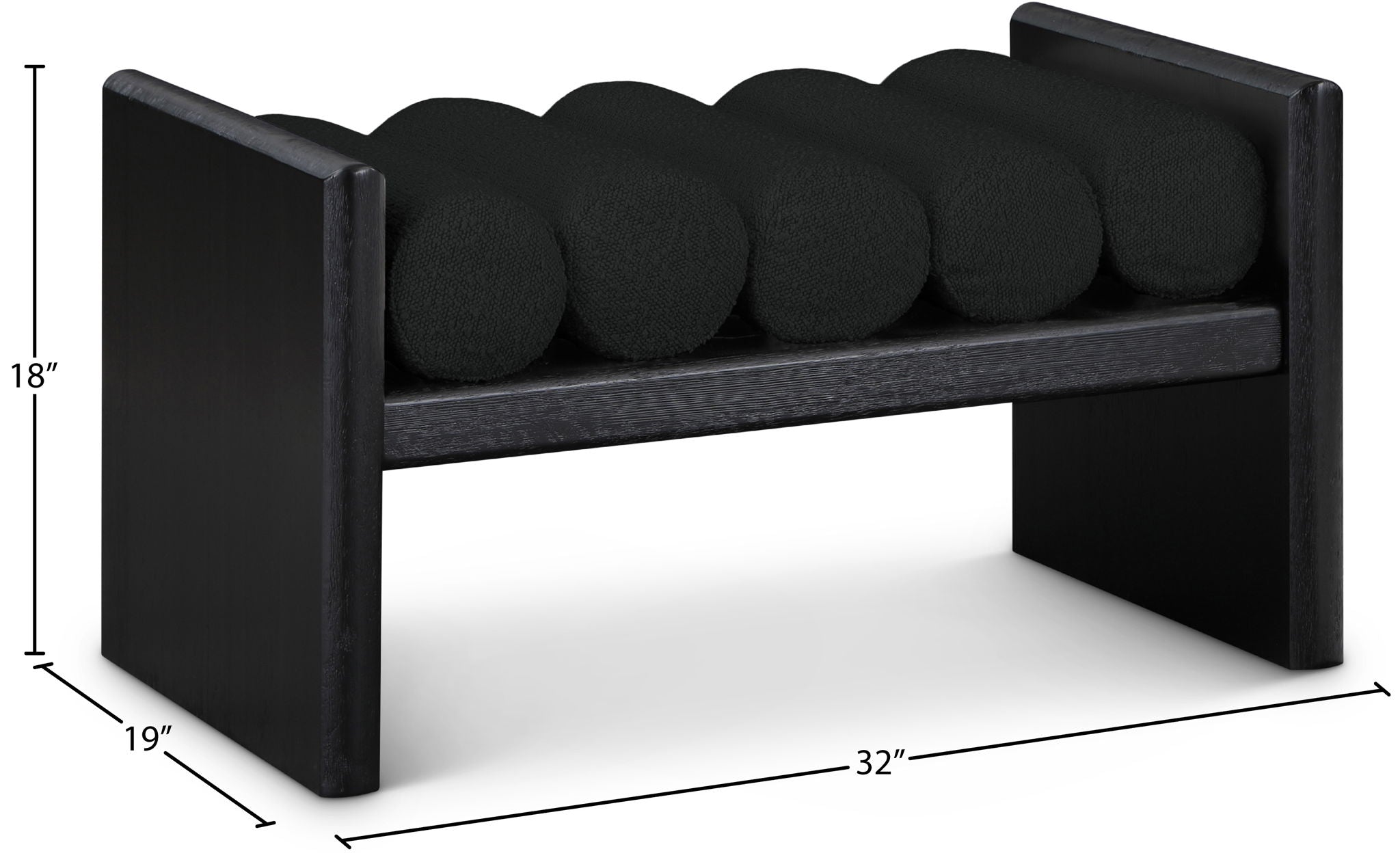 Waverly - Bench With Black Frame