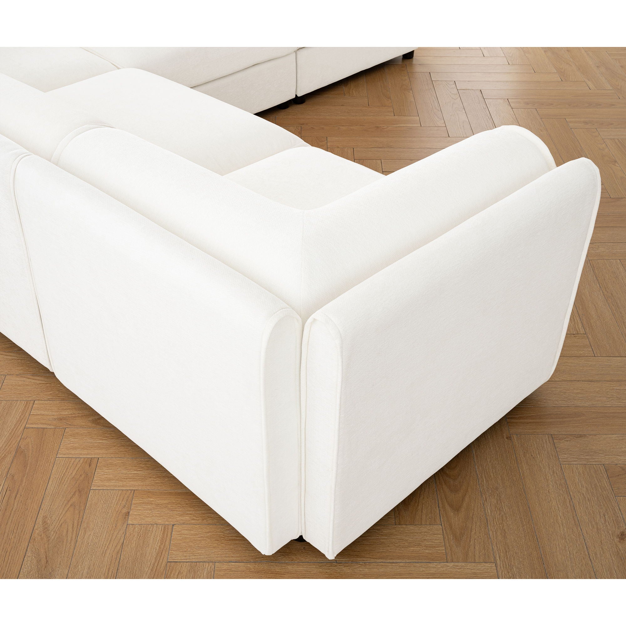 Contemporary Elegant Sofa With Storage And Ottoman