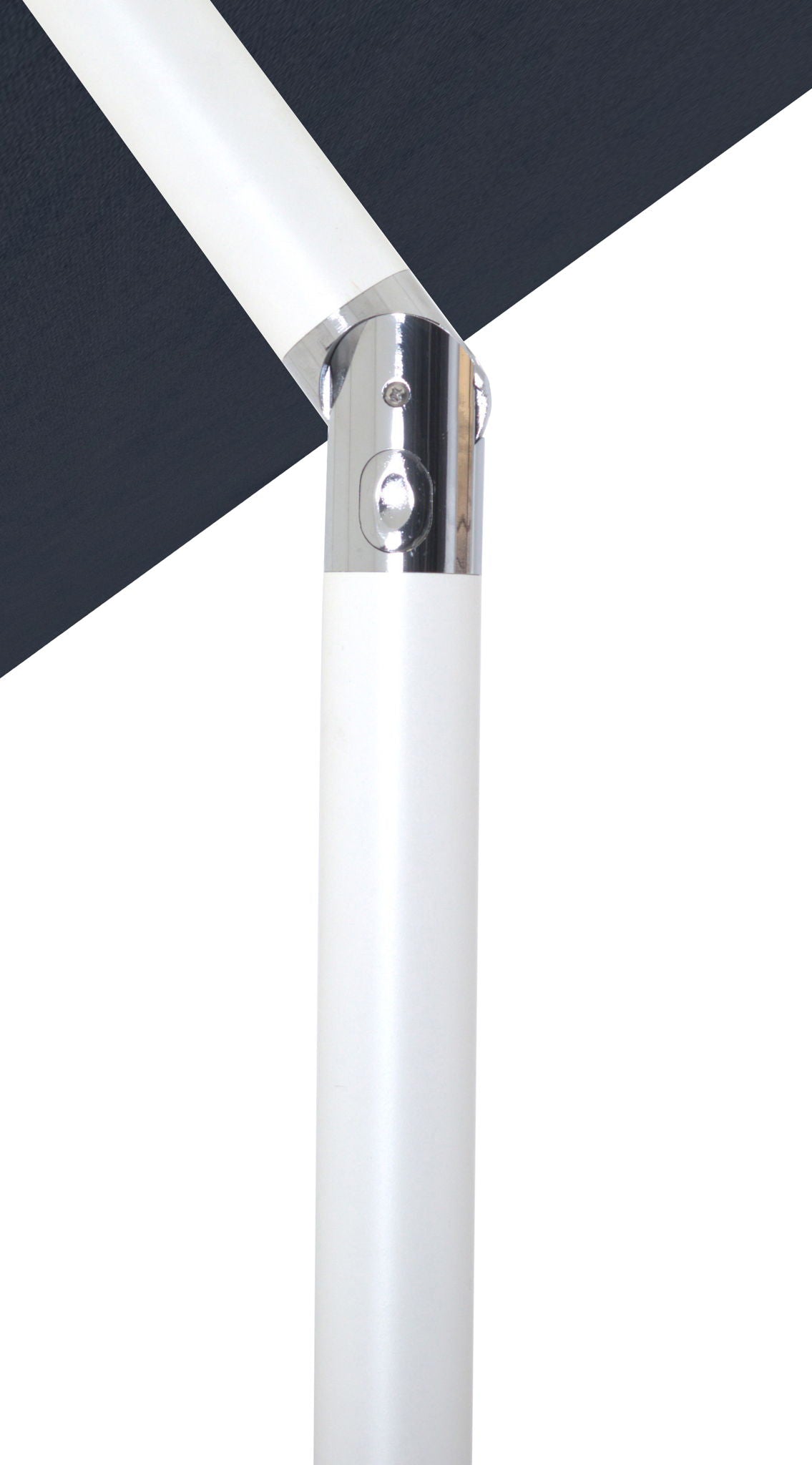 Fiji - Aluminum Patio Umbrella With Round Teak And White Base