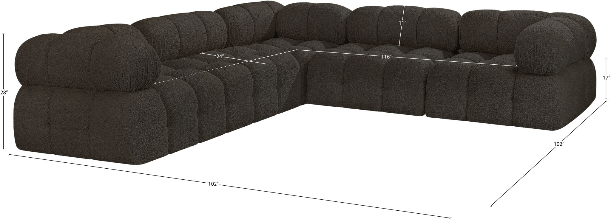 Ames - 5 Piece Modular Sectional