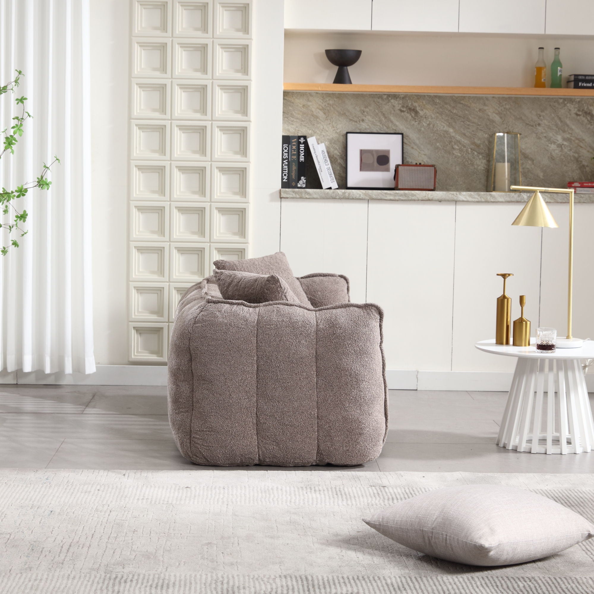 Cozy Beanbag Chair With High Resilience Foam Core For 2