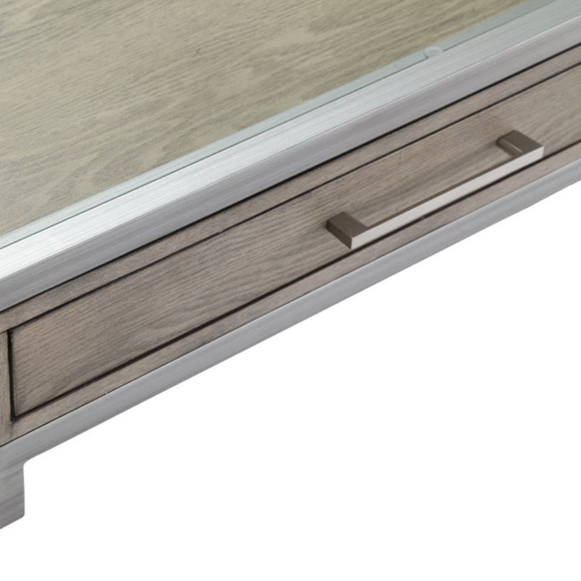 Adela - Writing Desk - Antique Silver