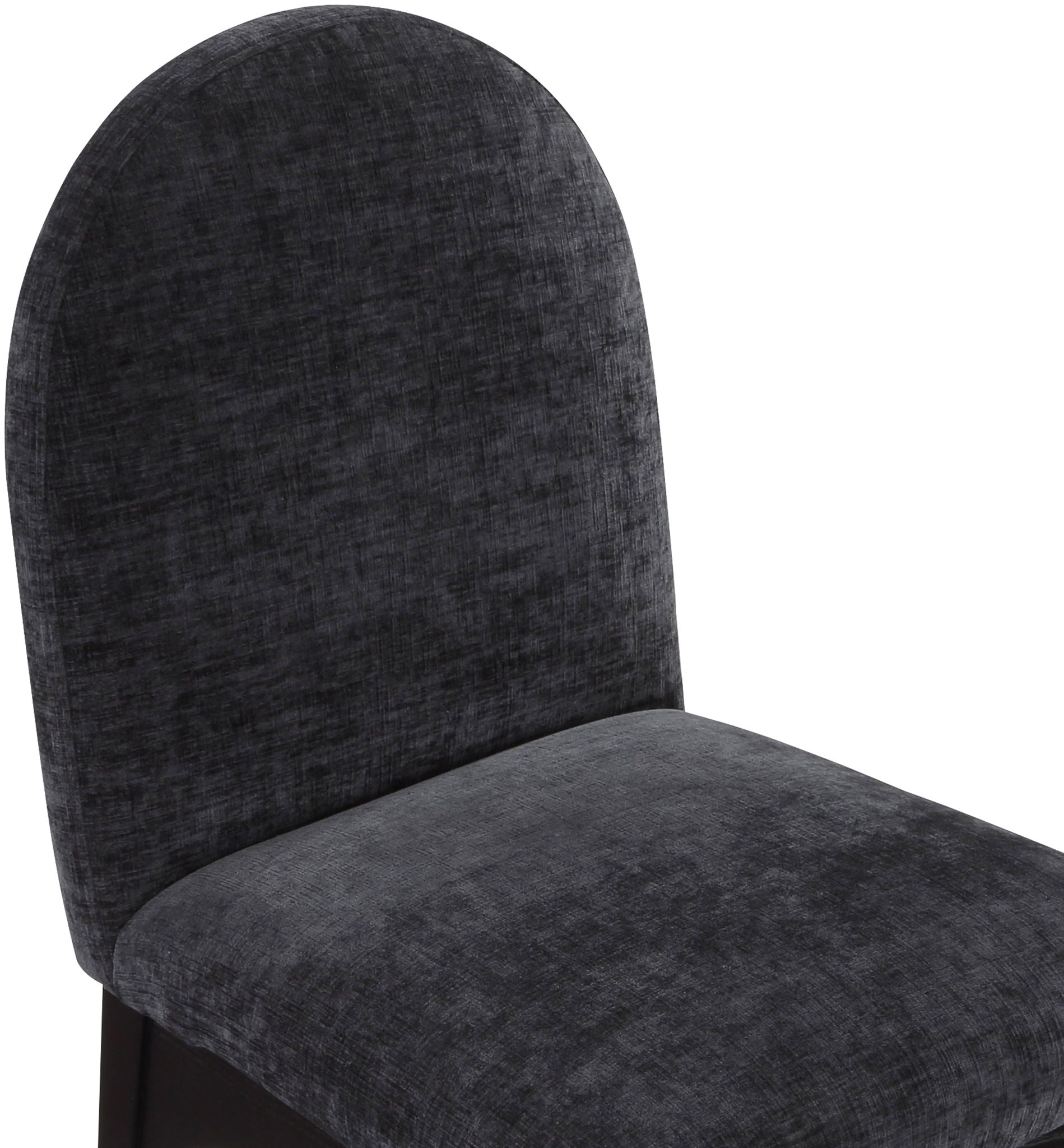 Waldorf - Chenille Dining Side Chair With Black Legs