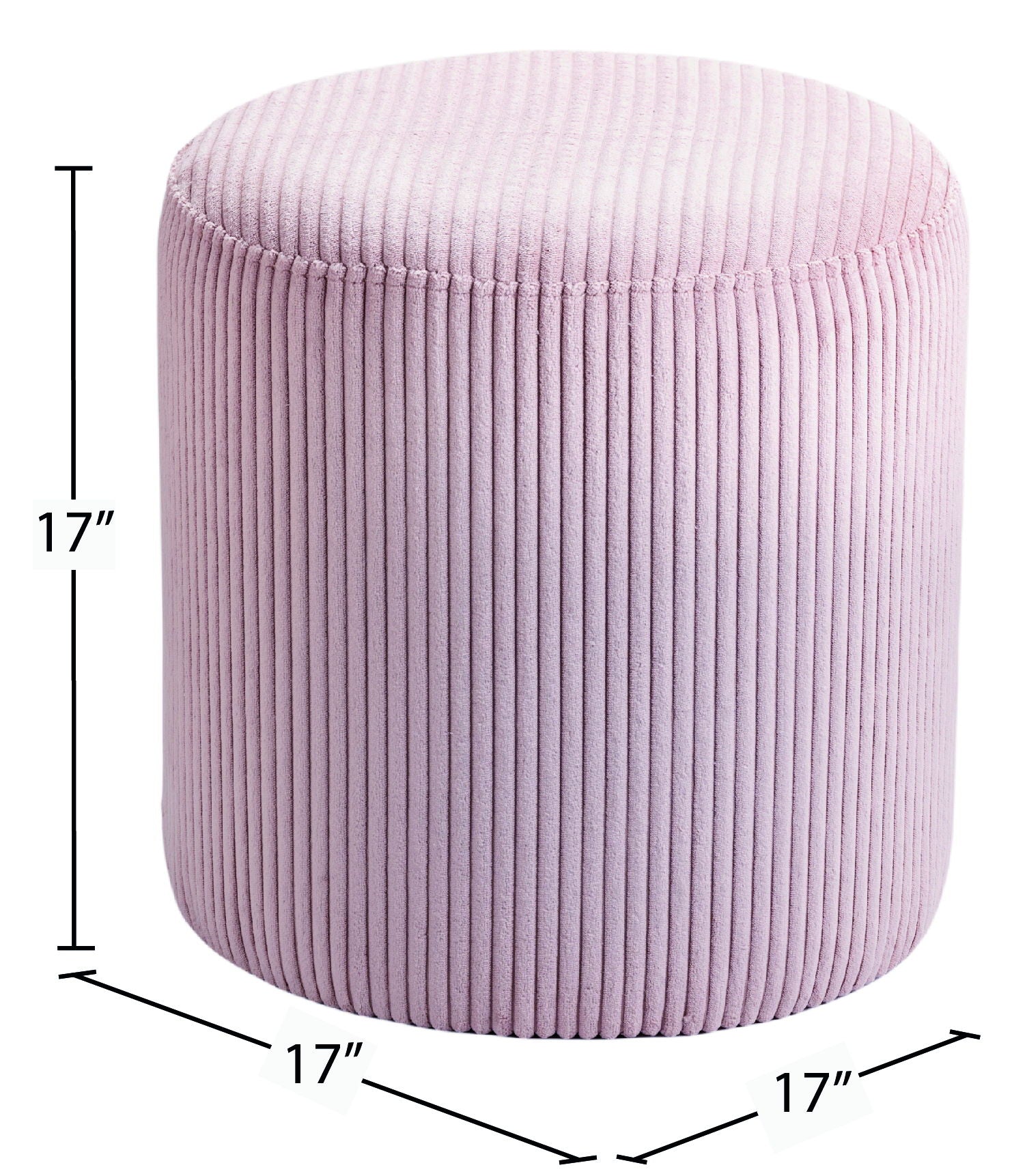 Roy - Round Microsuede Ottoman / Stool