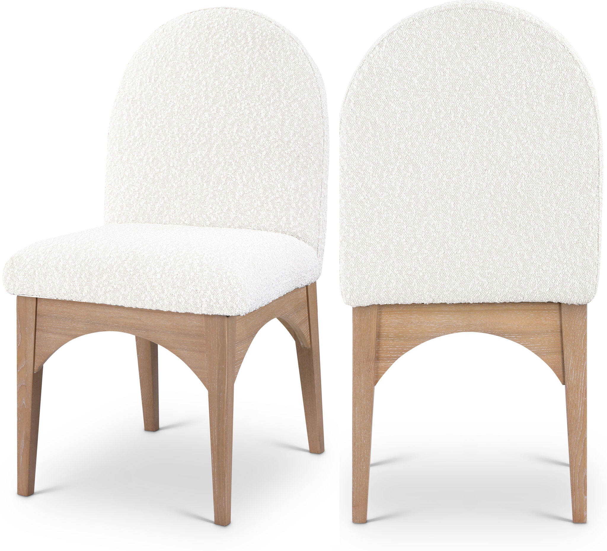 Waldorf - Boucle Dining Side Chair With Natural Legs