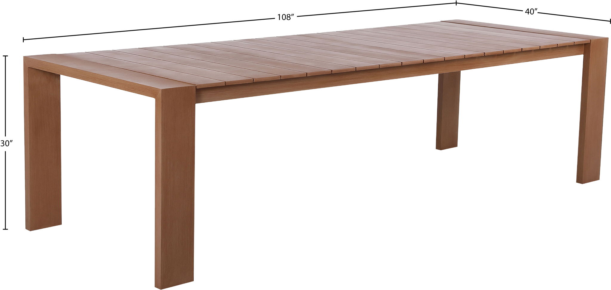 Maui - Outdoor Patio Dining Table - Natural