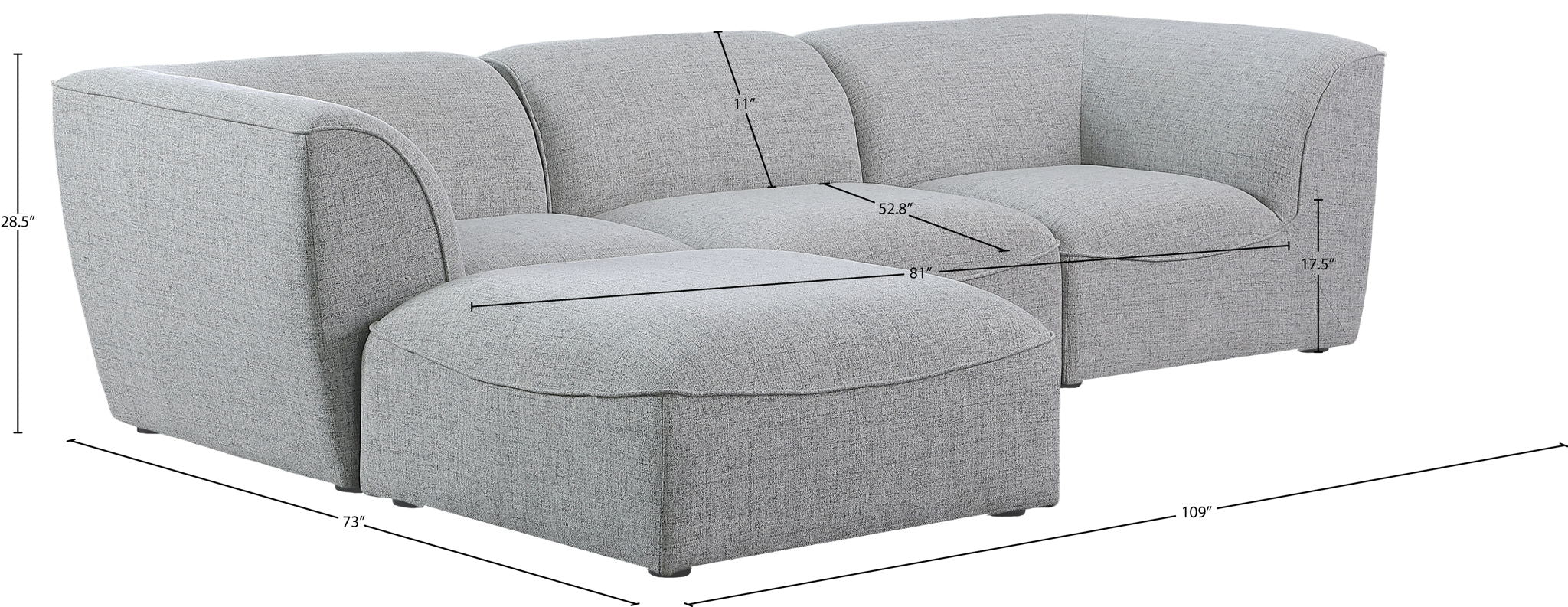 Miramar - 4 Piece Modular Sectional