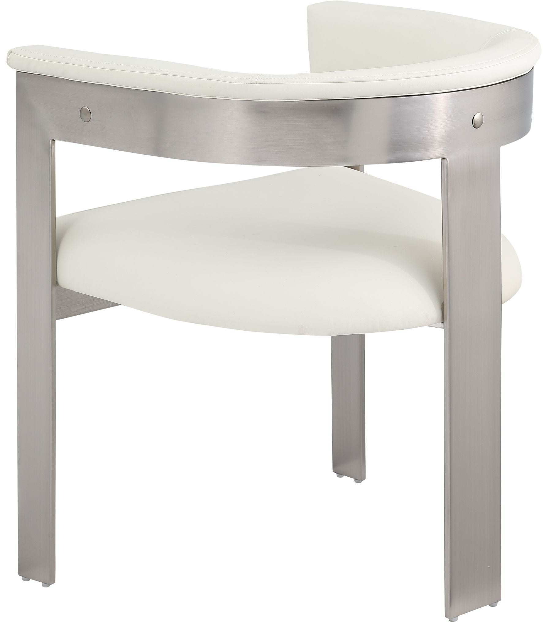 Romeo - Faux Leather Dining Chair With Silver Base (Set of 2)
