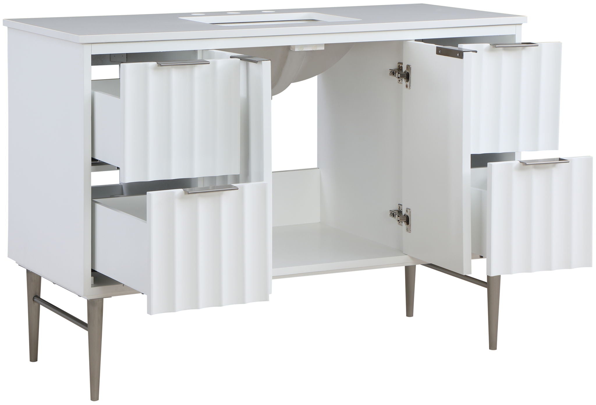 Modernist - Bathroom Vanity With Chrome Legs