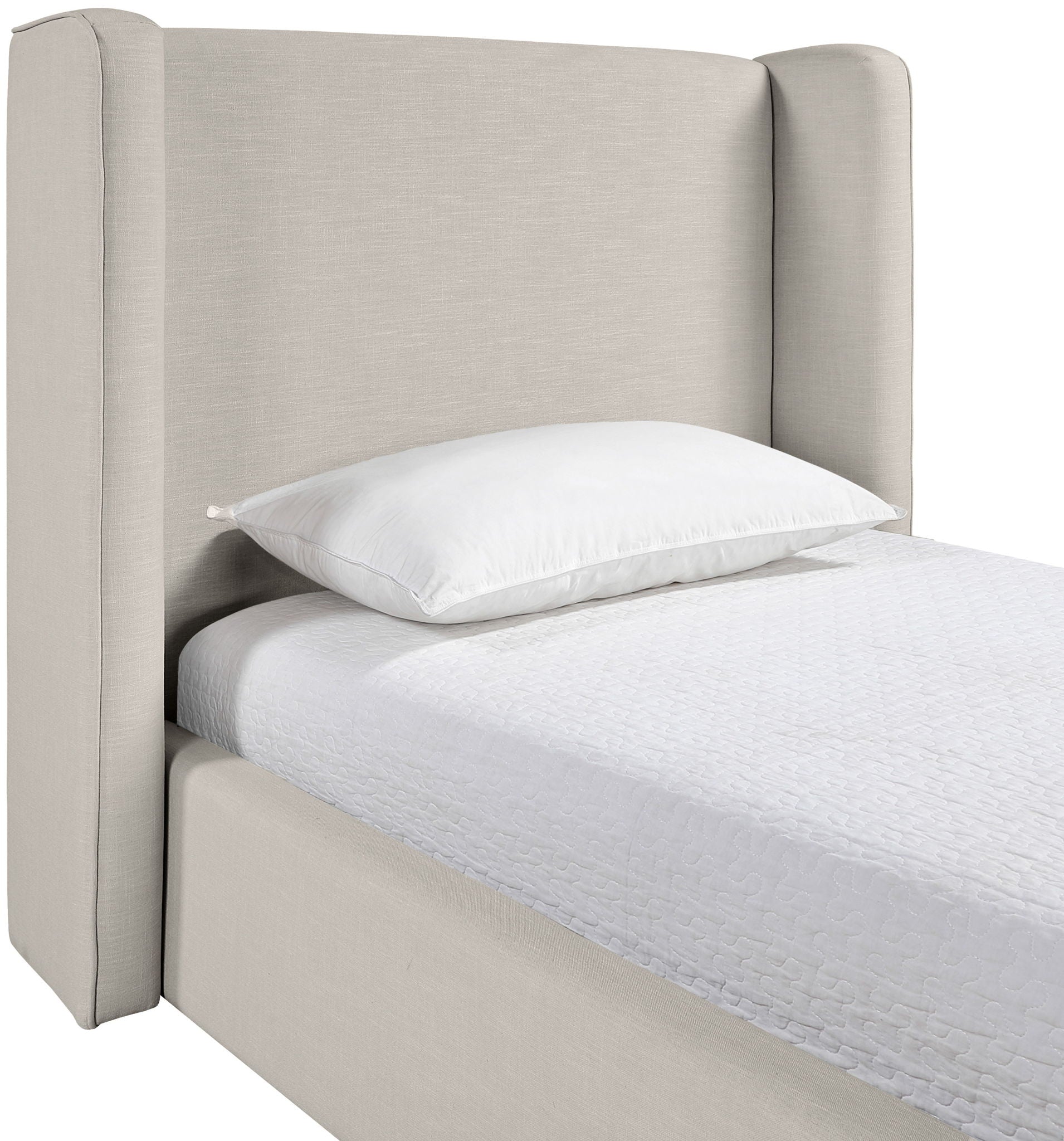 Kendall - Linen Textured Fabric Upholstered Bed