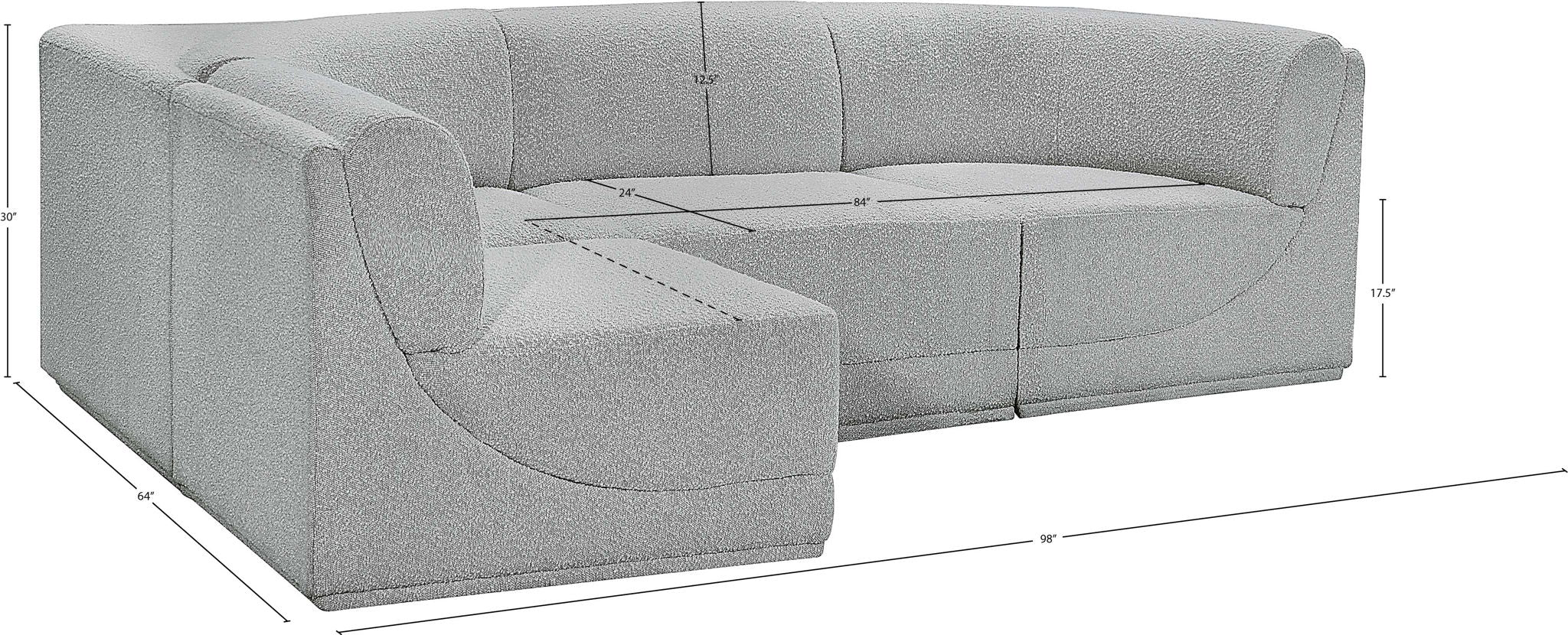 Ollie - 4 Piece Modular Sectional