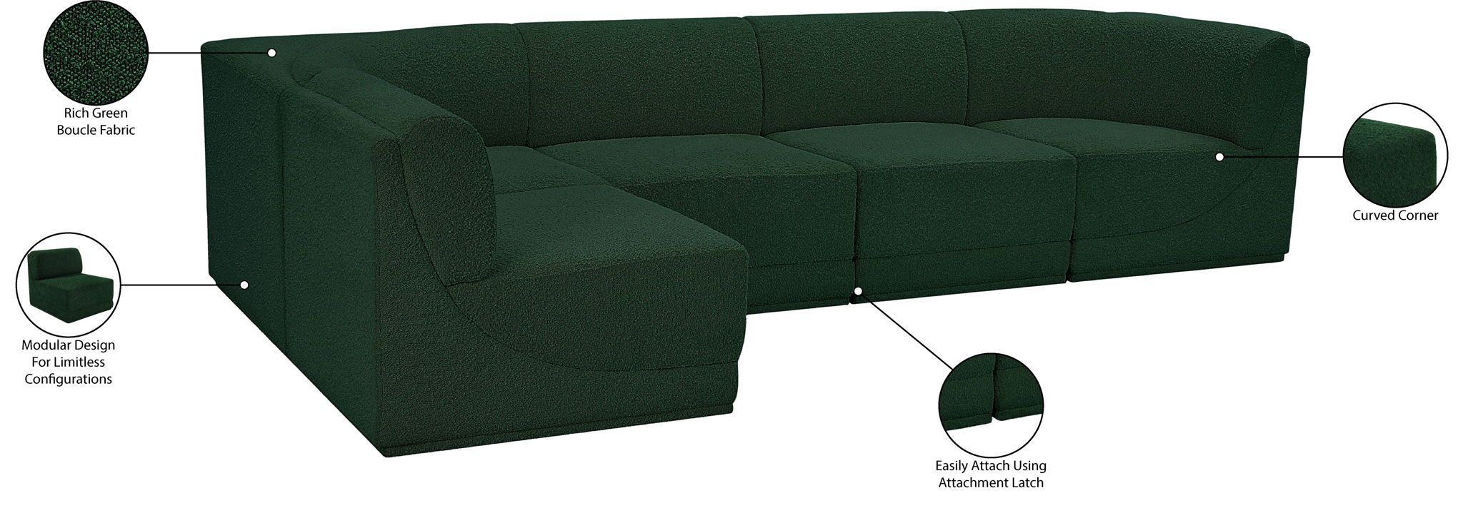 Ollie - 5 Piece Modular Sectional