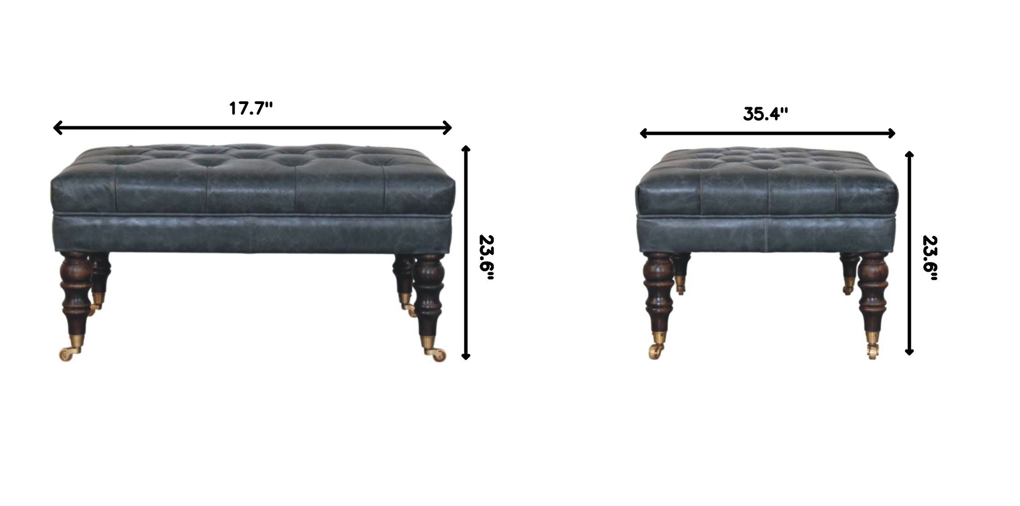 Buffalo - Ottoman With Castor Legs