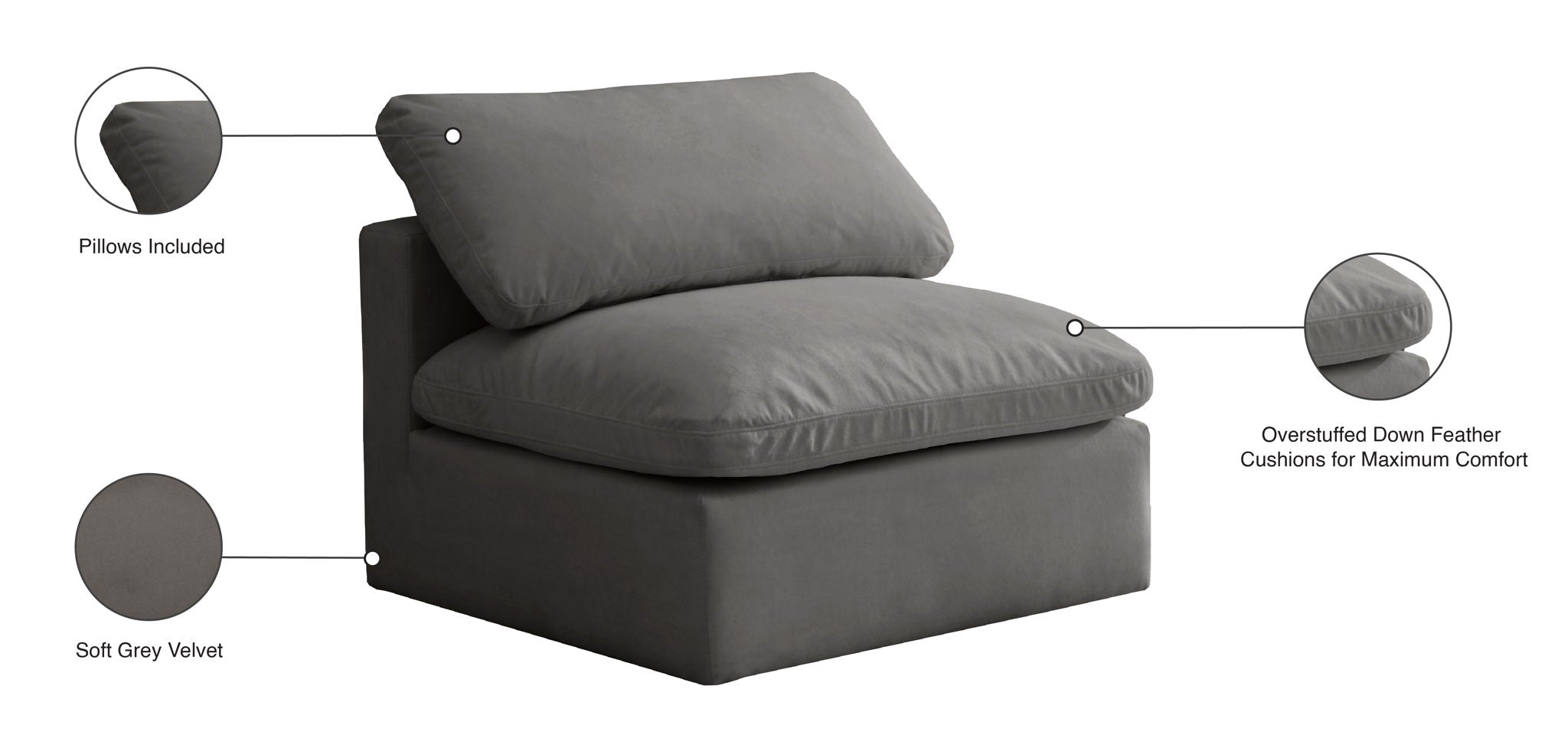 Plush - Modular Armless Chair