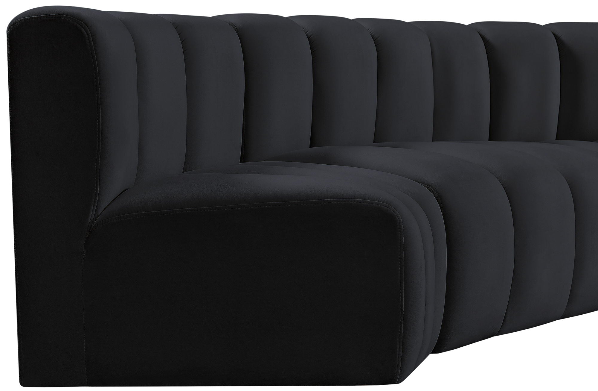Arc - Velvet 6 Piece Curved Modular Sofa