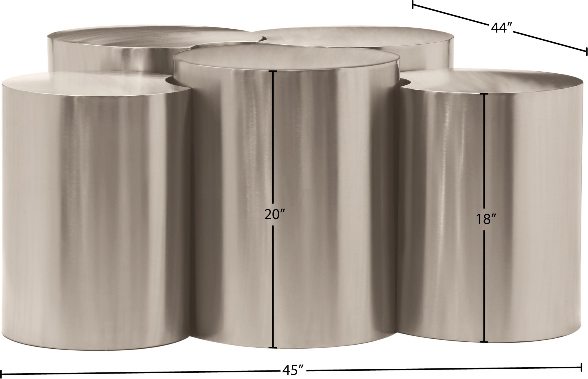 Dimple - 20" 5 Piece Modular Coffee Table