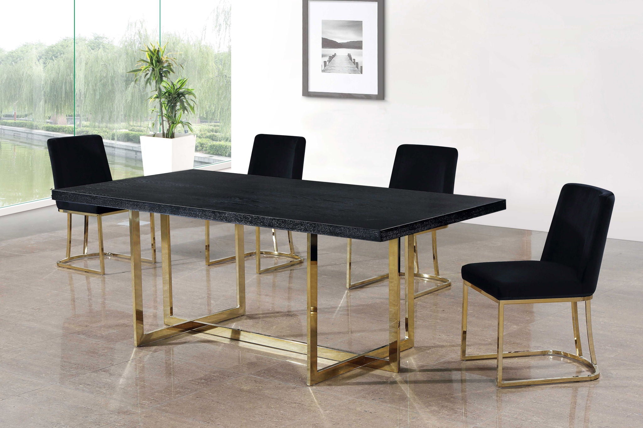 Heidi - Dining Chair with Gold Legs (Set of 2)