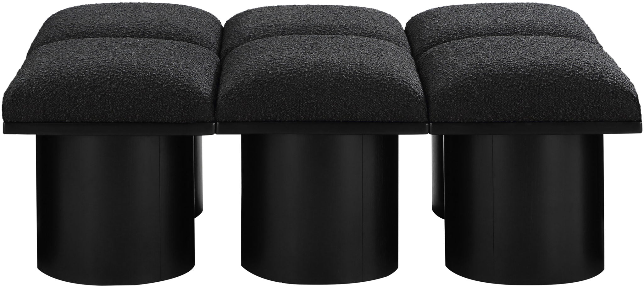 Pavilion - 6 Piece Modular Bench With Black Base