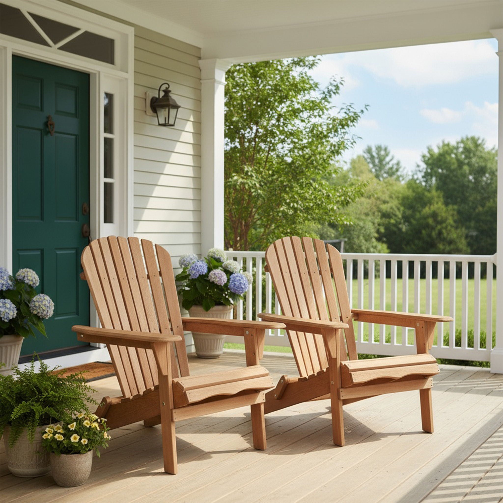 Oversize Outdoor Folding Adirondack Chair, Patio Chair For Garden