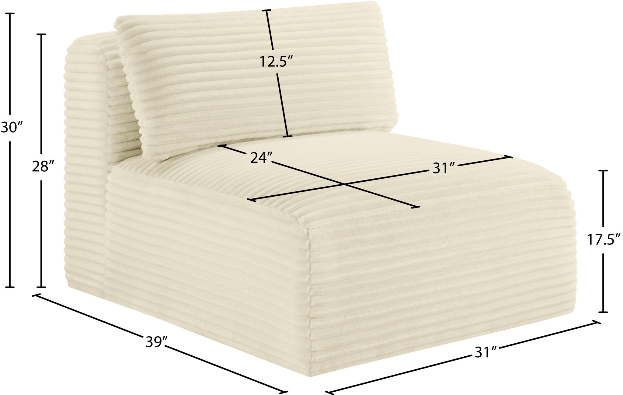 Shaggy - Armless Chair