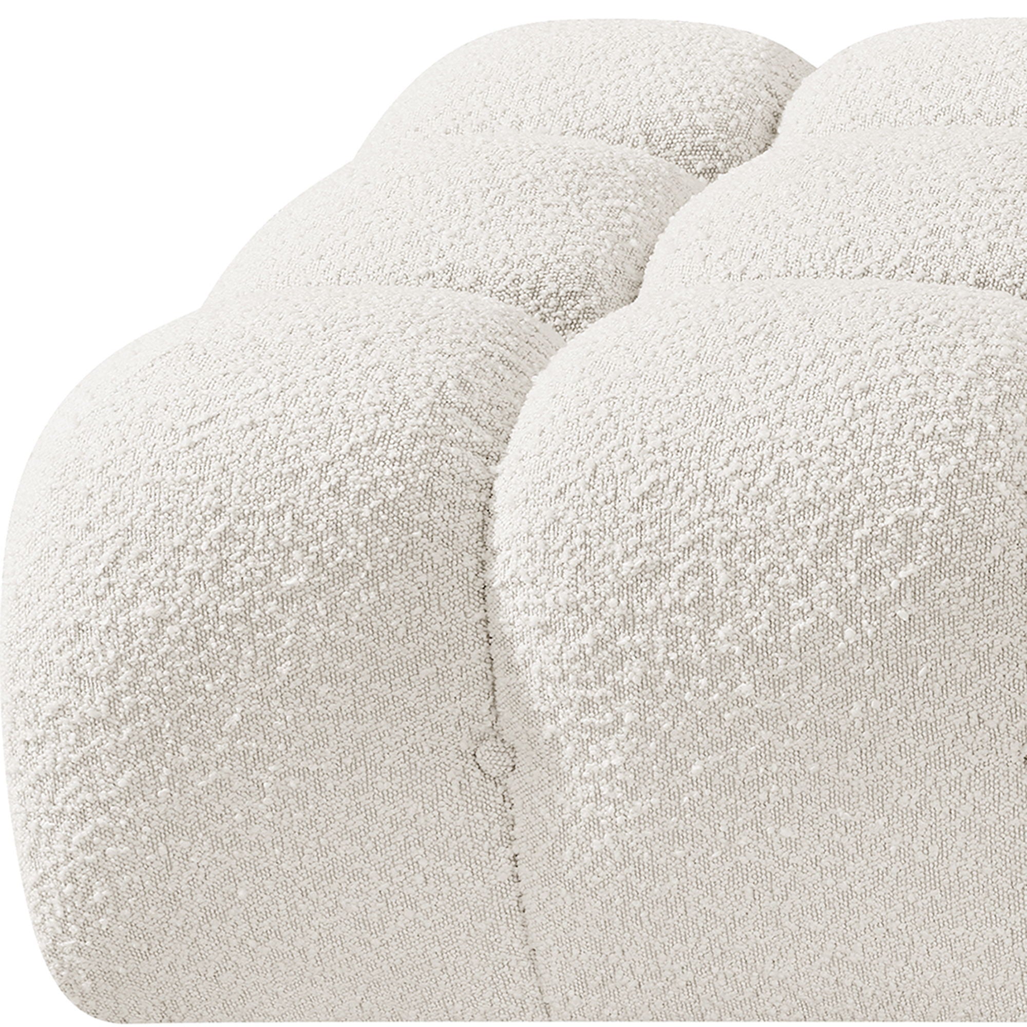 Ames - 5 Piece Boucle Upholstered Modular Sofa With 2 Armless Seats