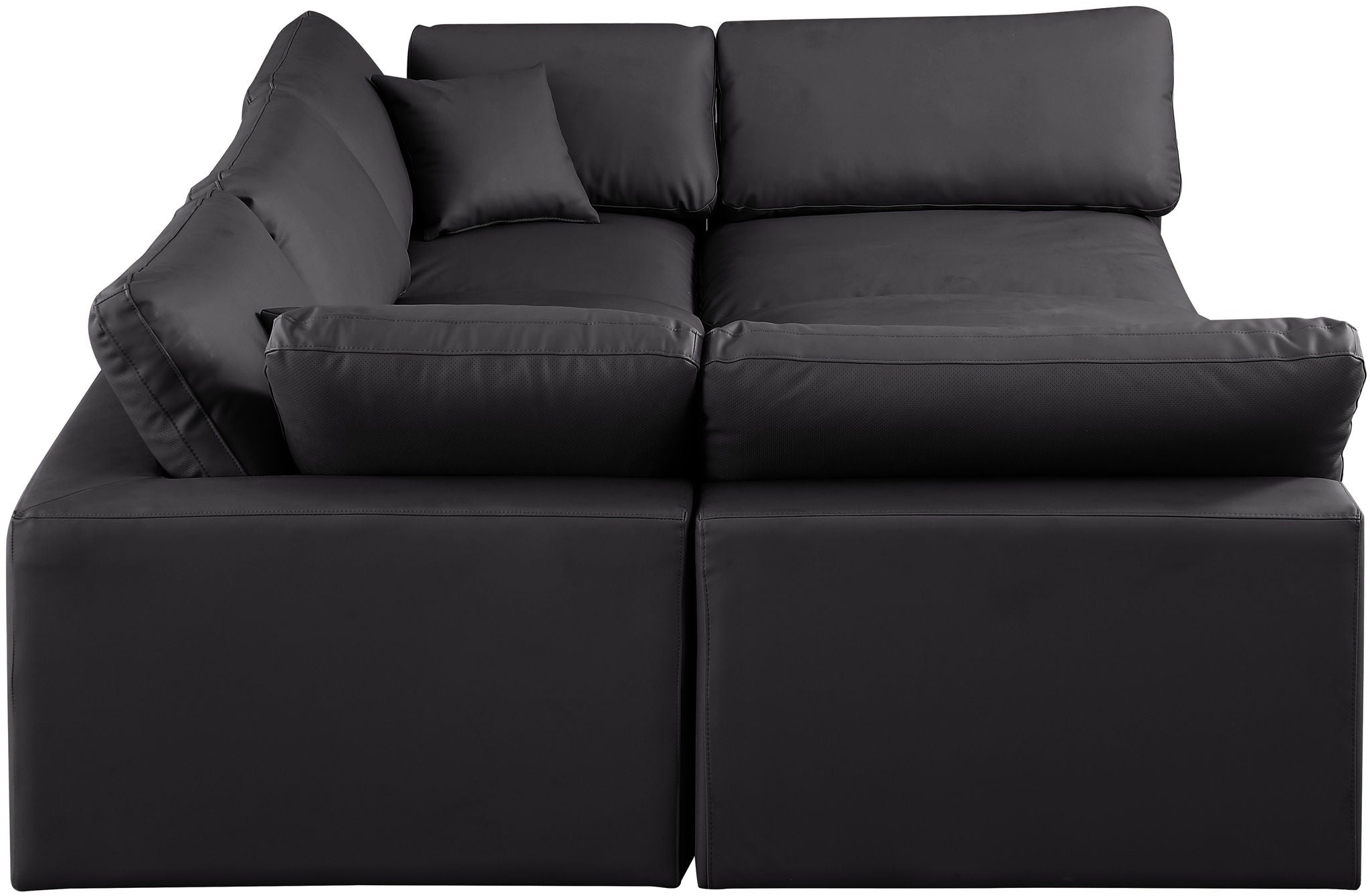 Comfy - 6 Piece Faux Leather Sectional