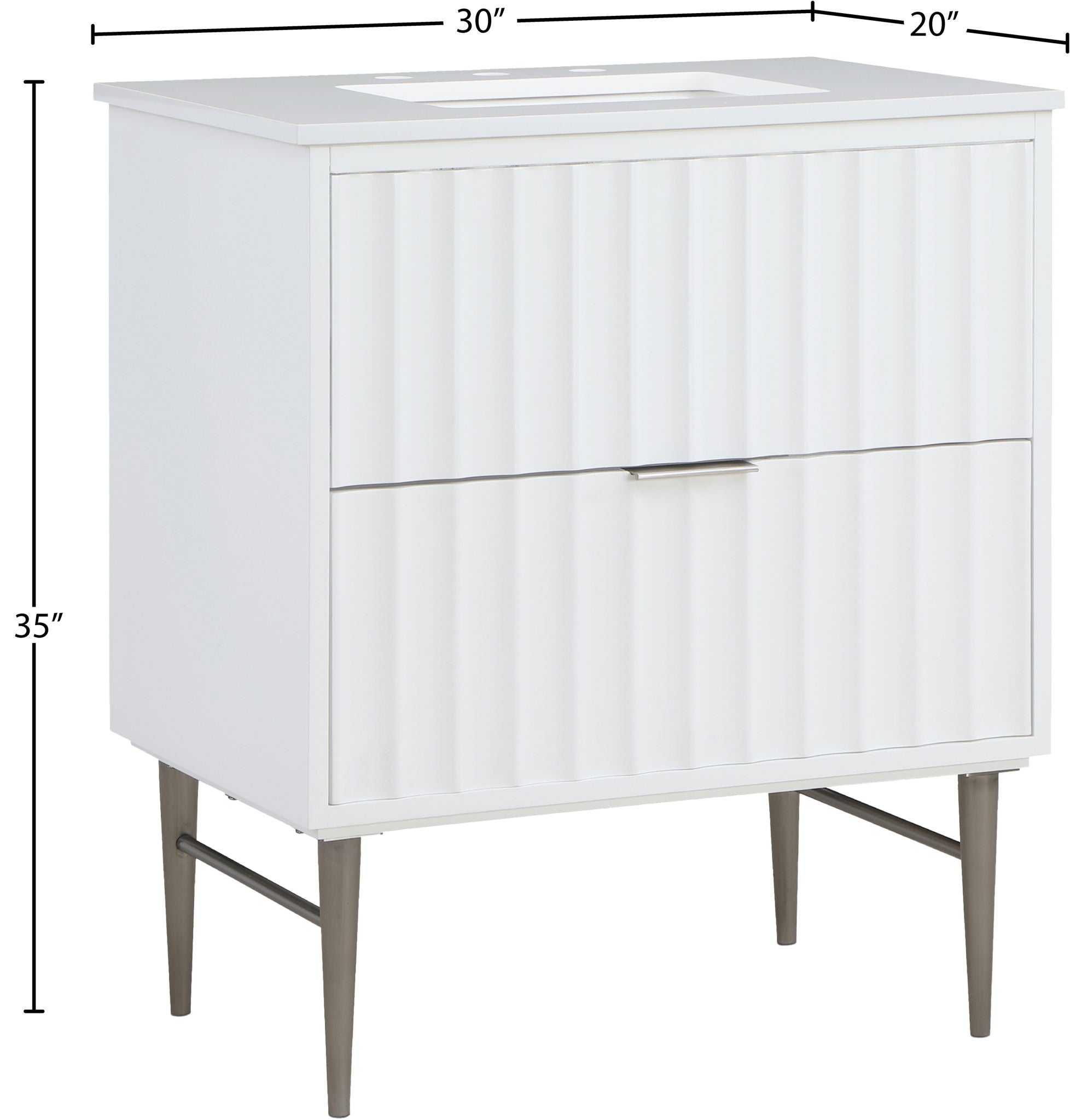 Modernist - Bathroom Vanity With Chrome Legs