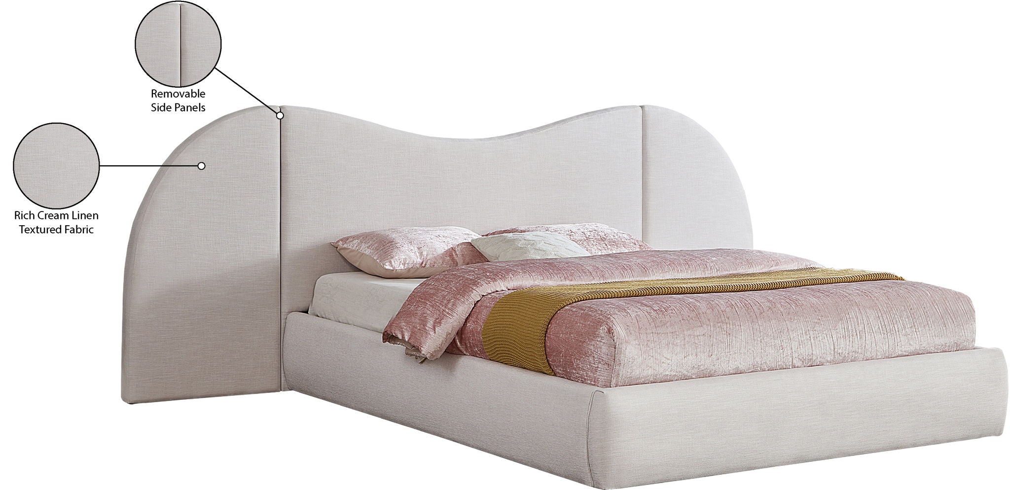 Everest - Linen Fabric Bed