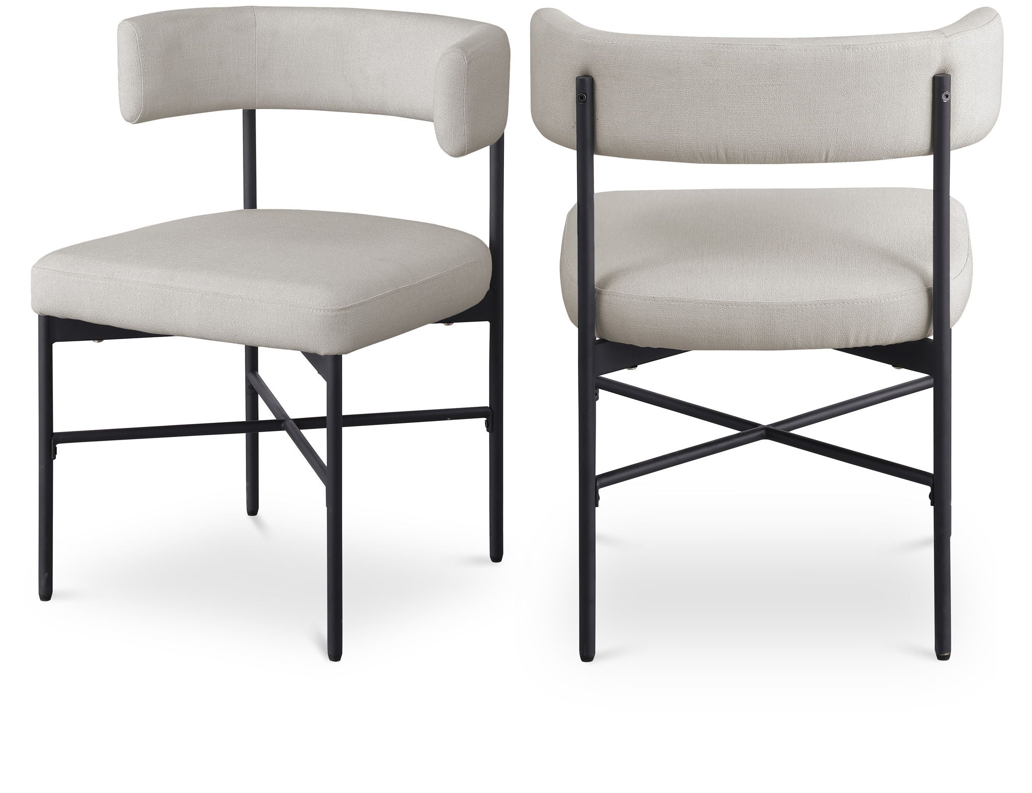 Rivage - Durable Dining Chair With Black Frame (Set of 2)