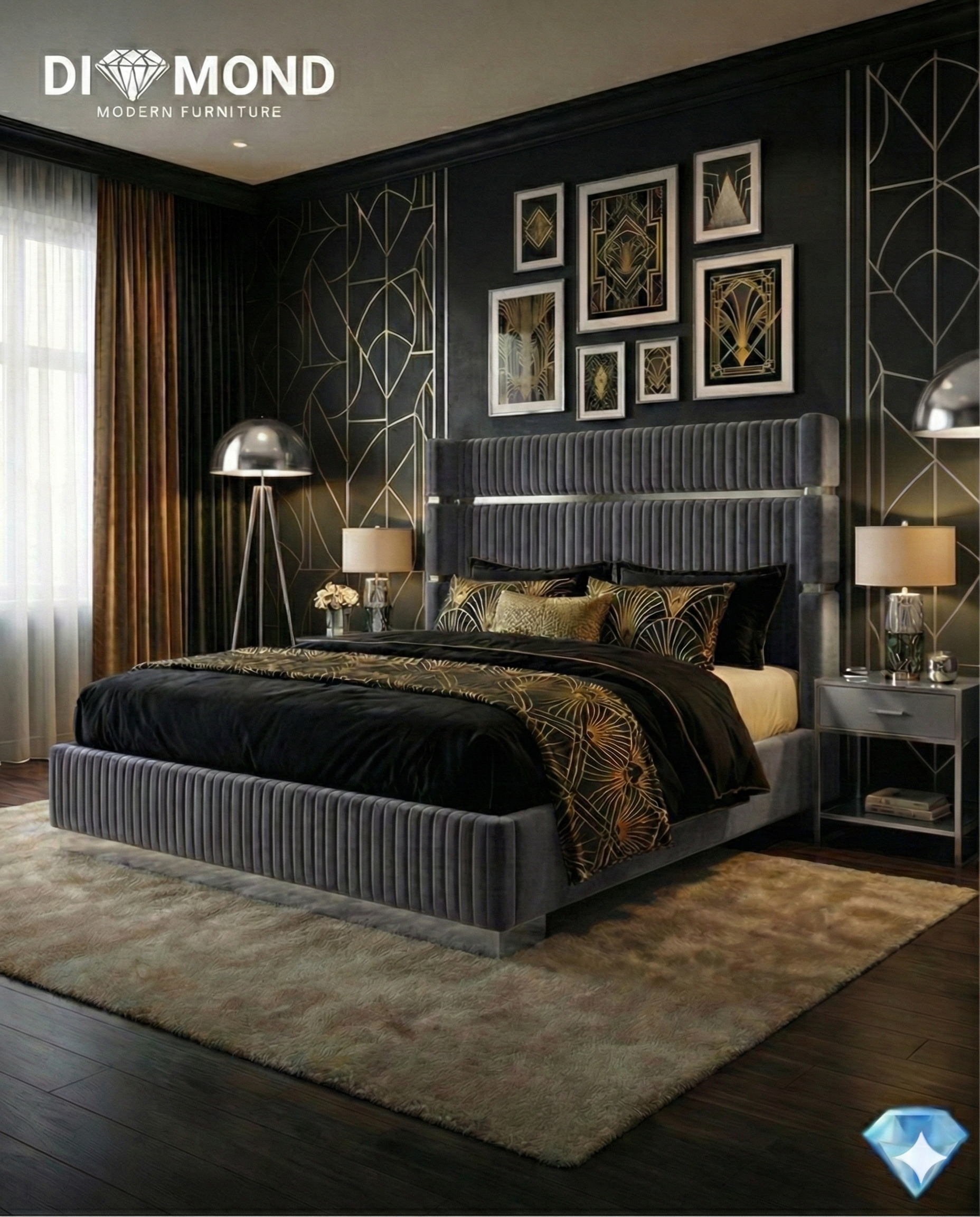 The Belgium Grey Premium Bed Frame