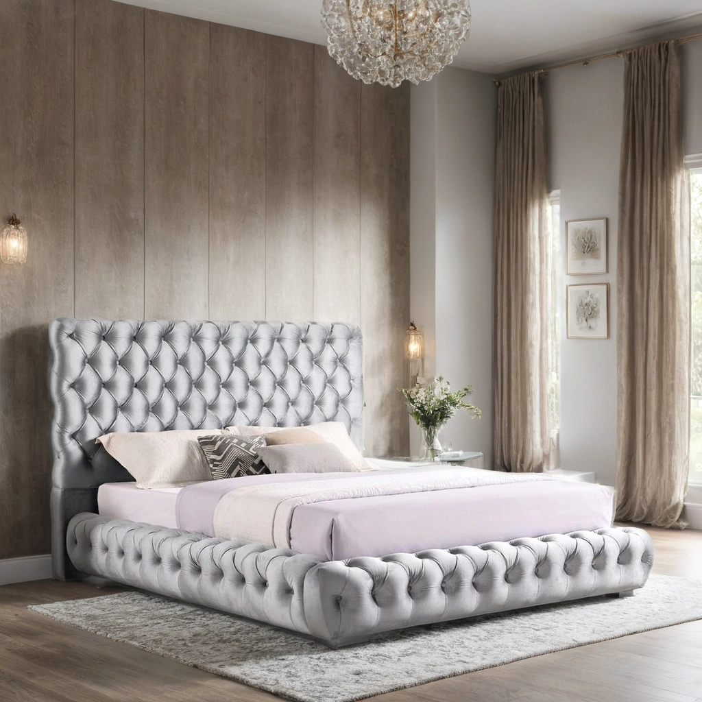 Dream Tufted Platform Bed – Includes Mattress