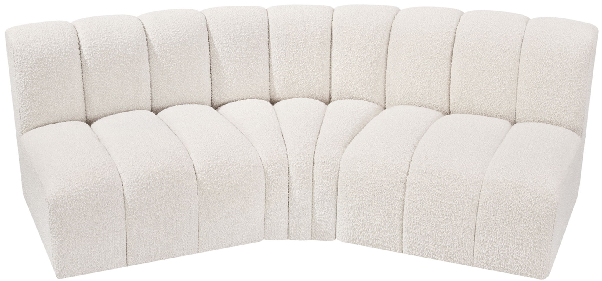 Arc - Boucle Fabric 3 Piece Modular Corner Sofa