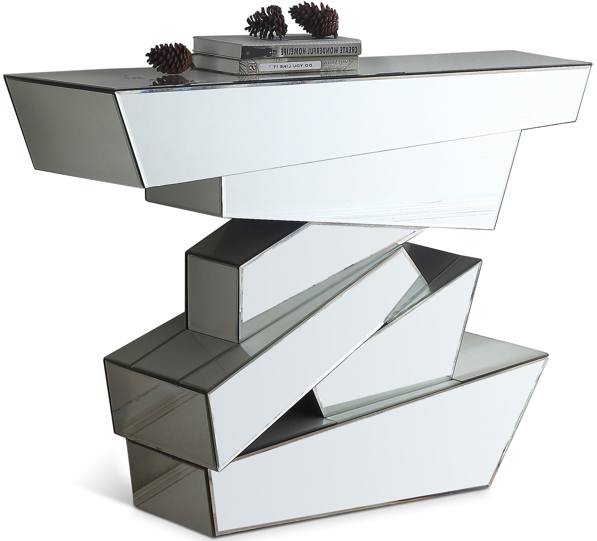 Jade - Console Table - Pearl Silver