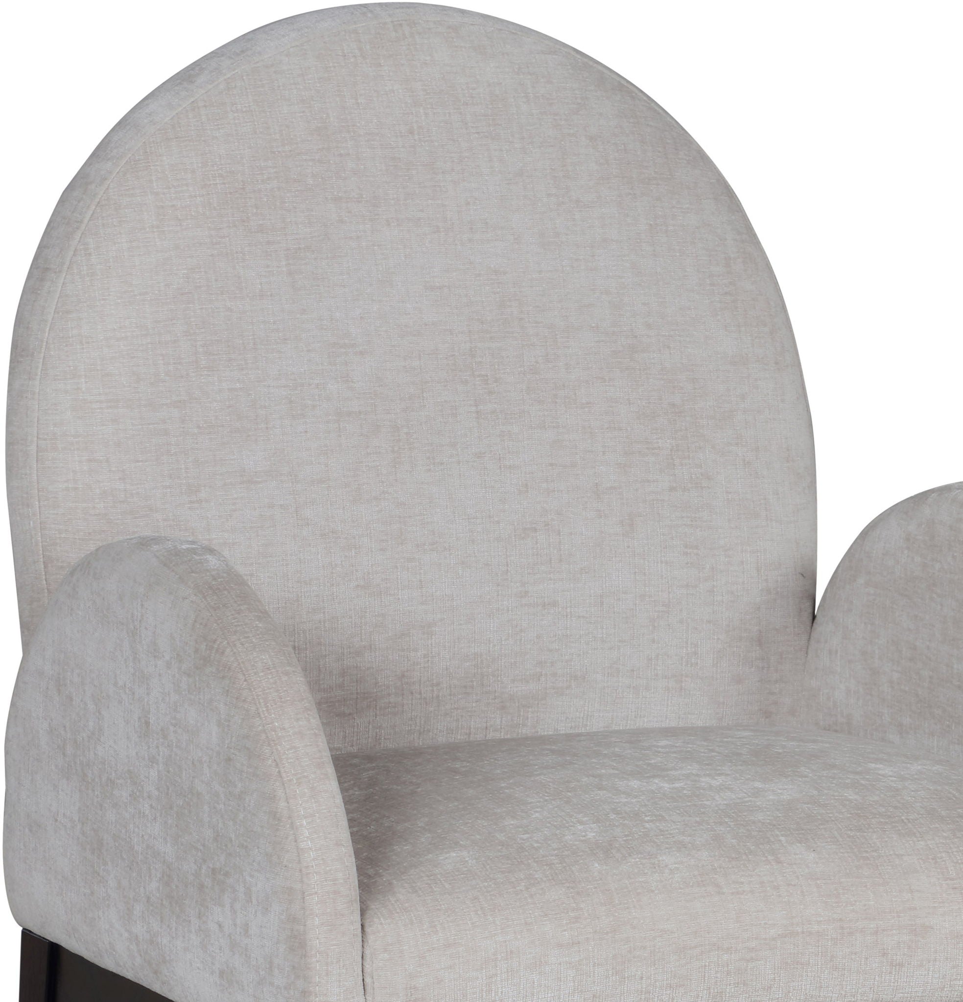 Waldorf - Chenille Dining Arm Chair With Black Legs