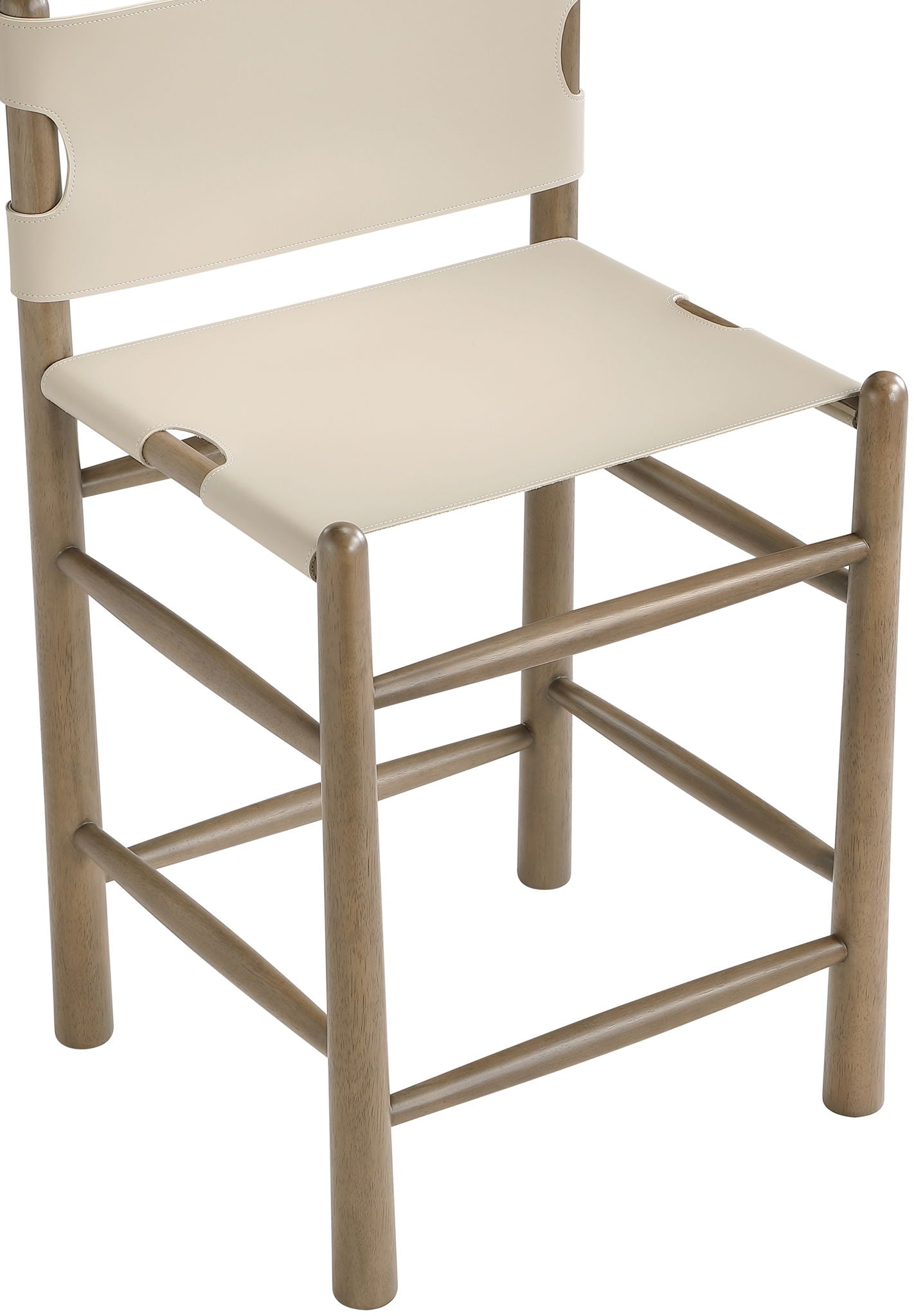 Santos - Upholstered Counter Stool With Stained Brown Base