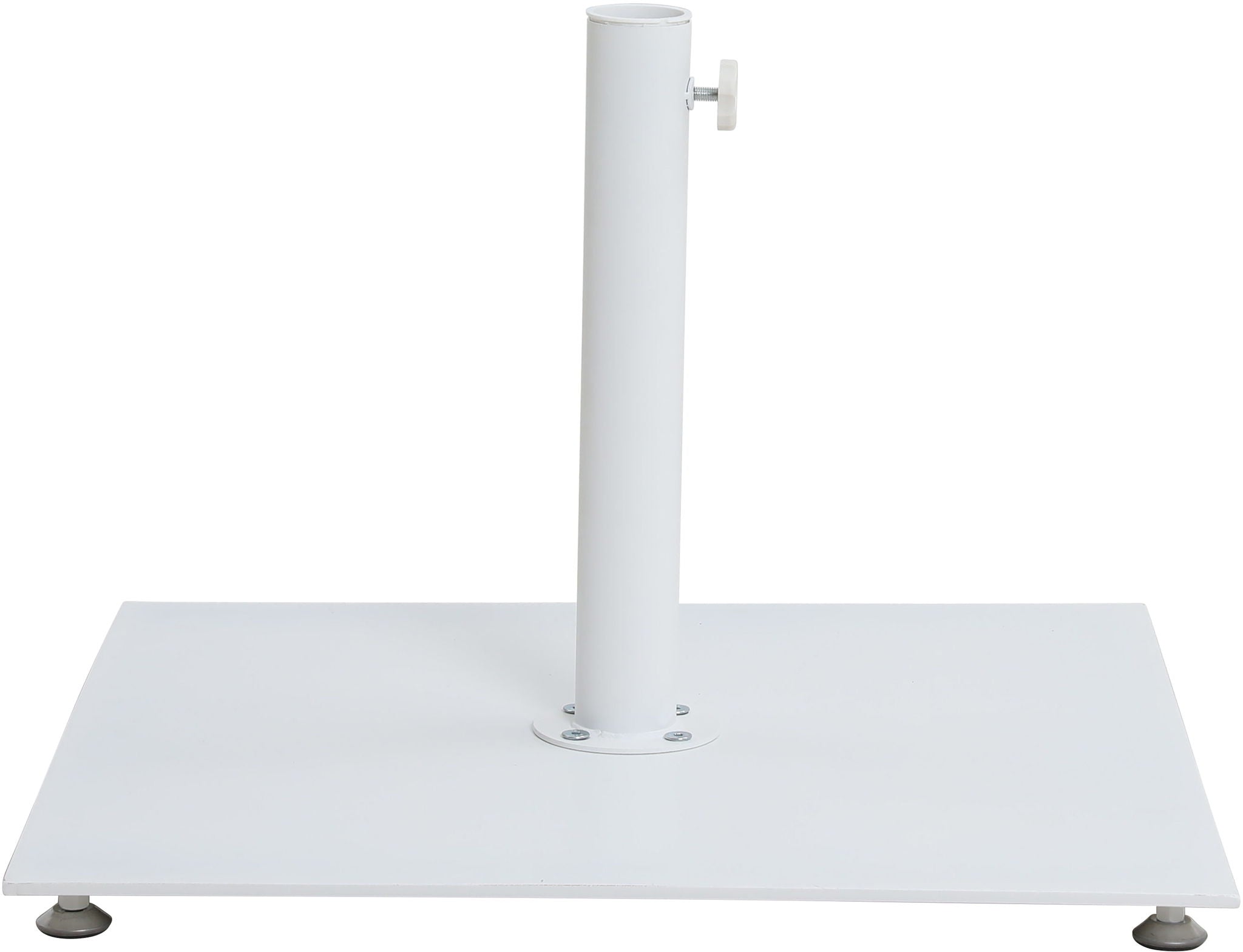 Amalfi - Aluminum Patio Umbrella - White Base / Light Brown Pole