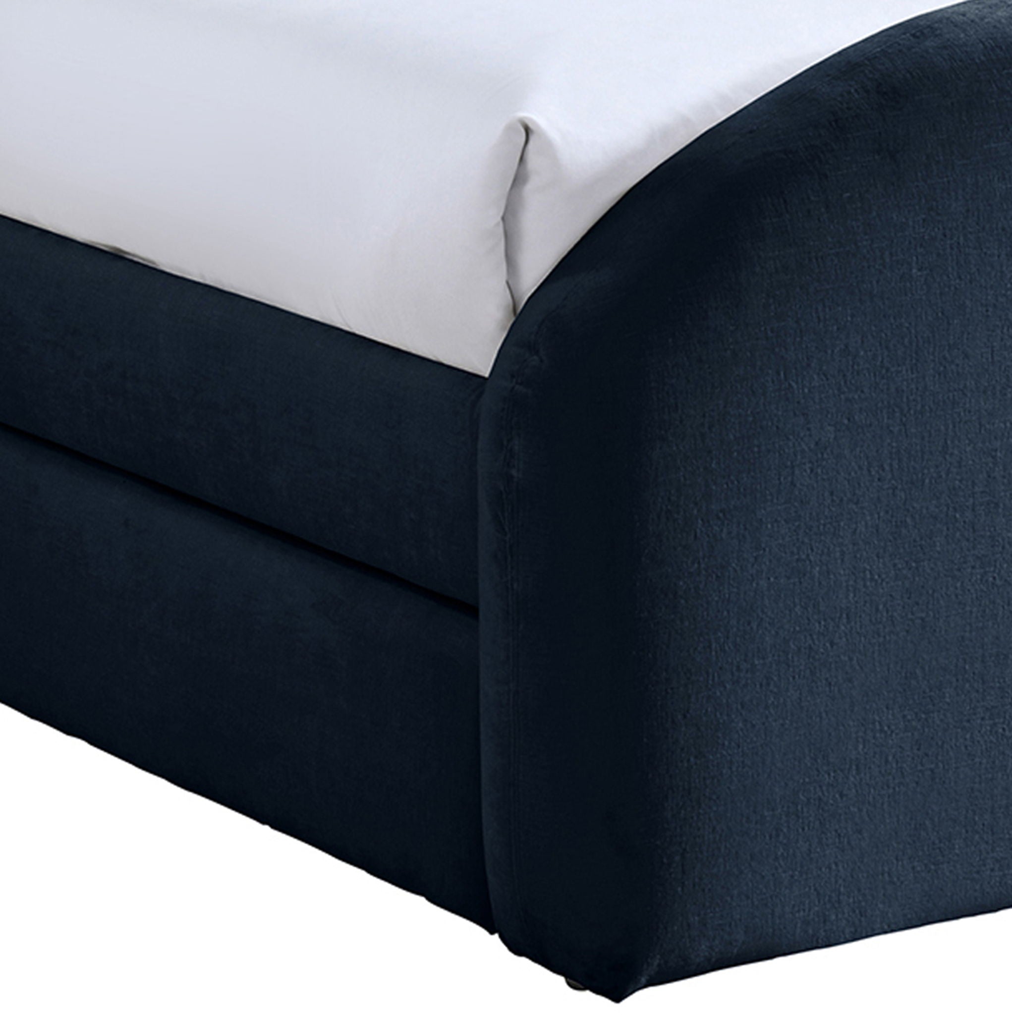 Andaz - Chenille Fabric Upholstered Trundle Bed