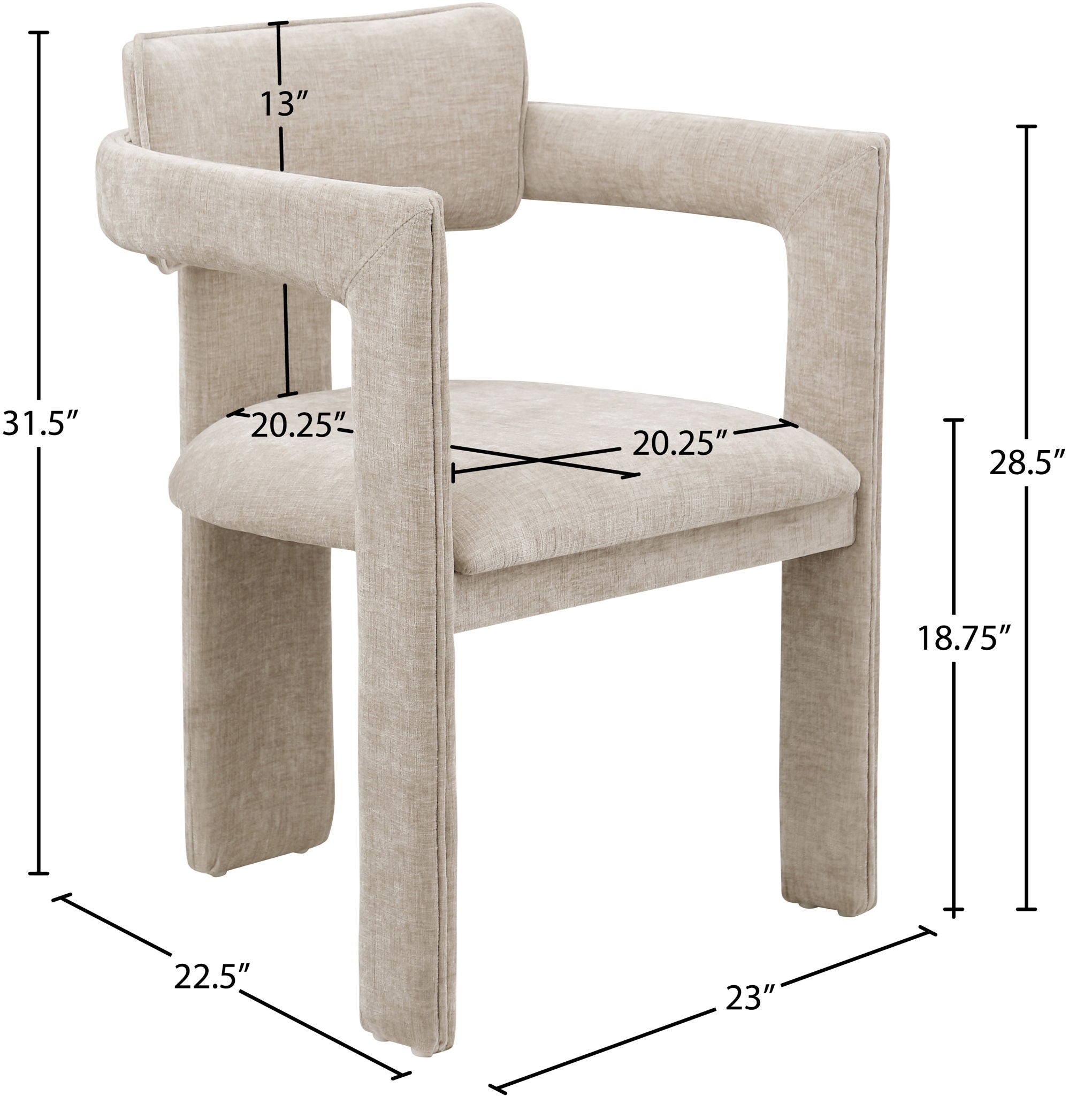Brenda - Chenille Dining Chair (Set of 2)
