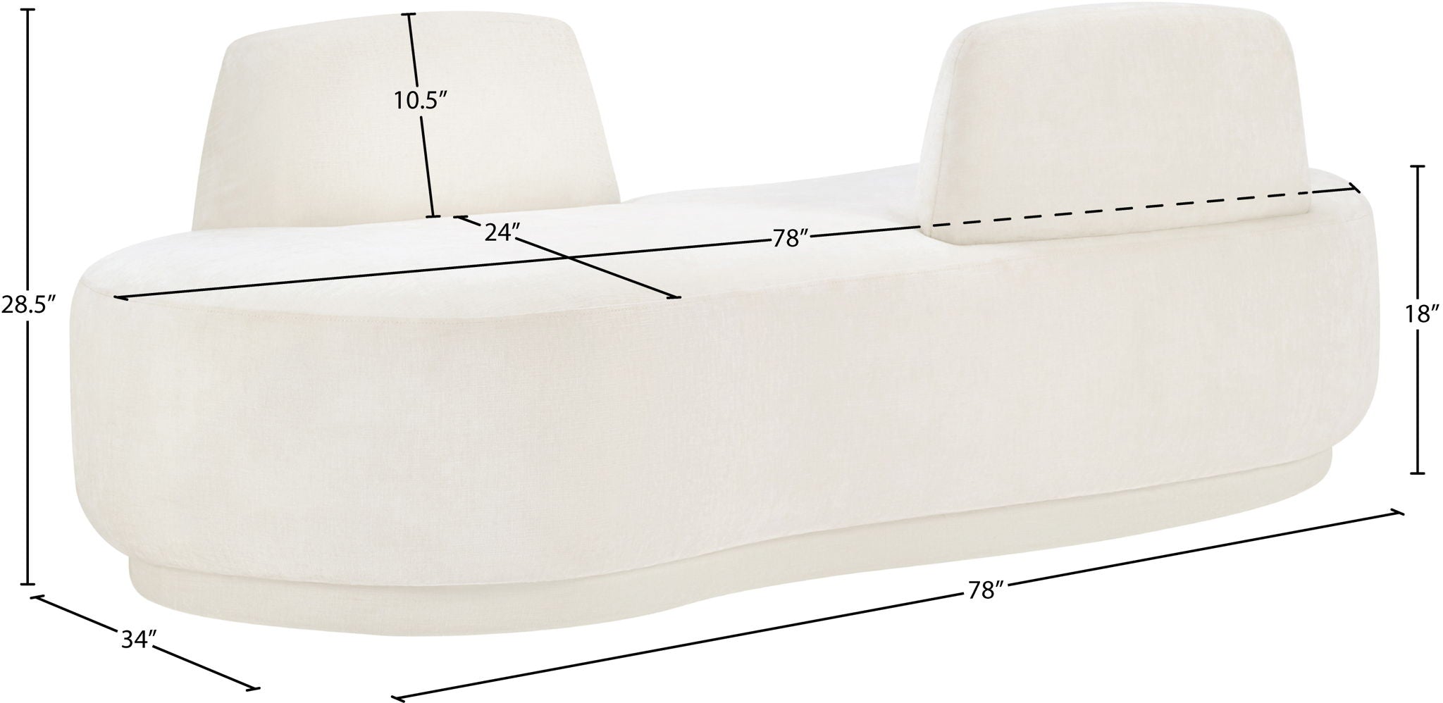 Argyle - Chenille Fabric Chaise / Loveseat