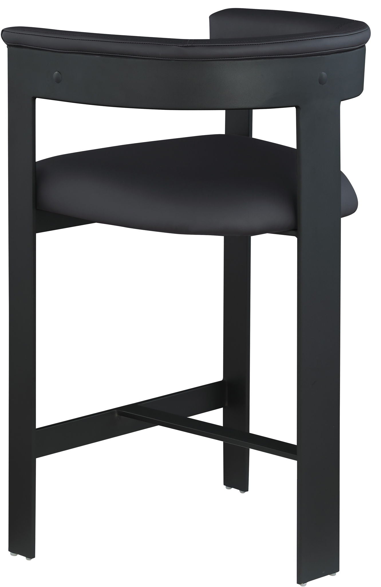 Romeo - Faux Leather Counter Stool With Black Base (Set of 2)