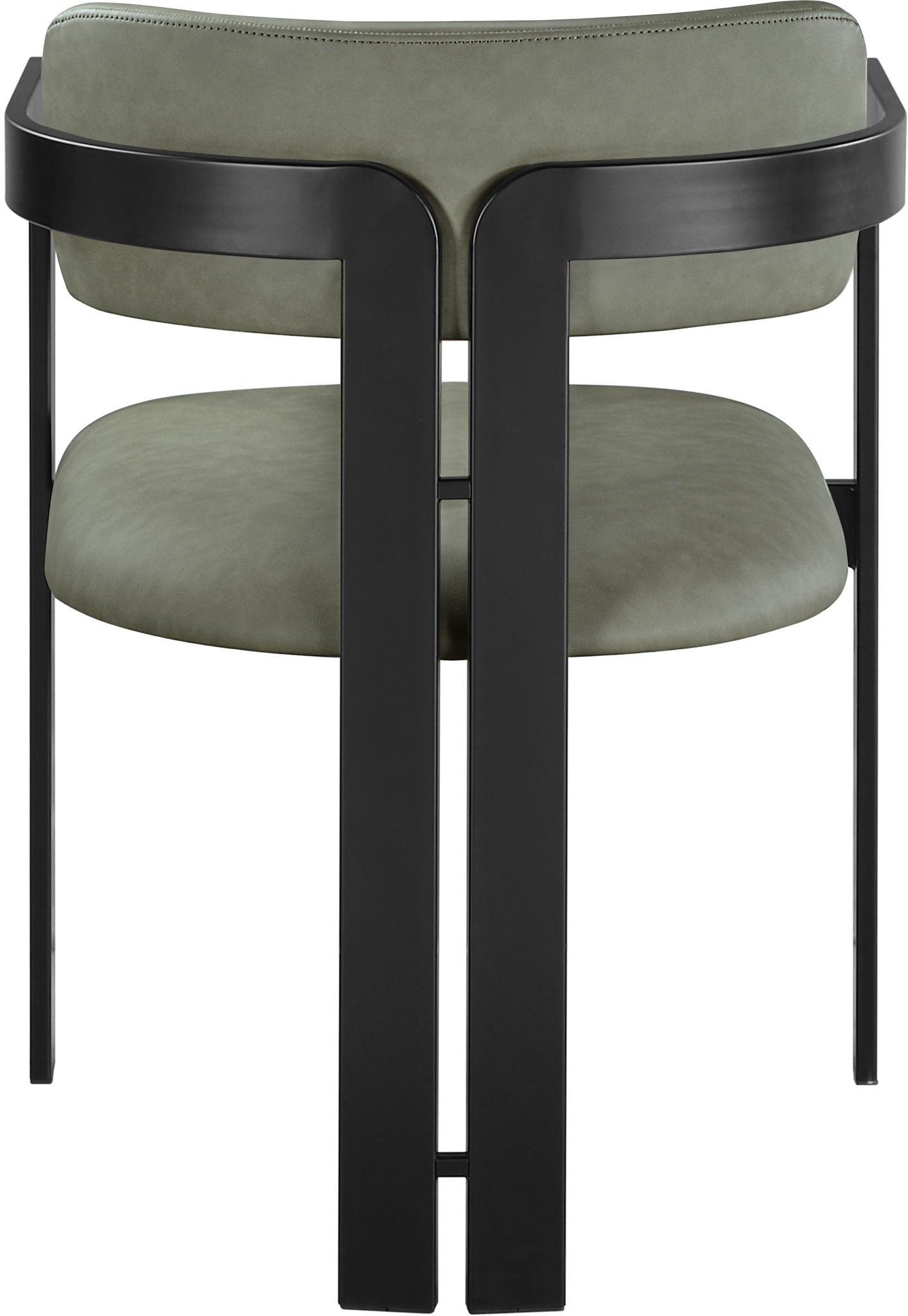 Aurum - Vegan Leather Upholstered Dining Chair With Graphite Black Base (Set of 2)