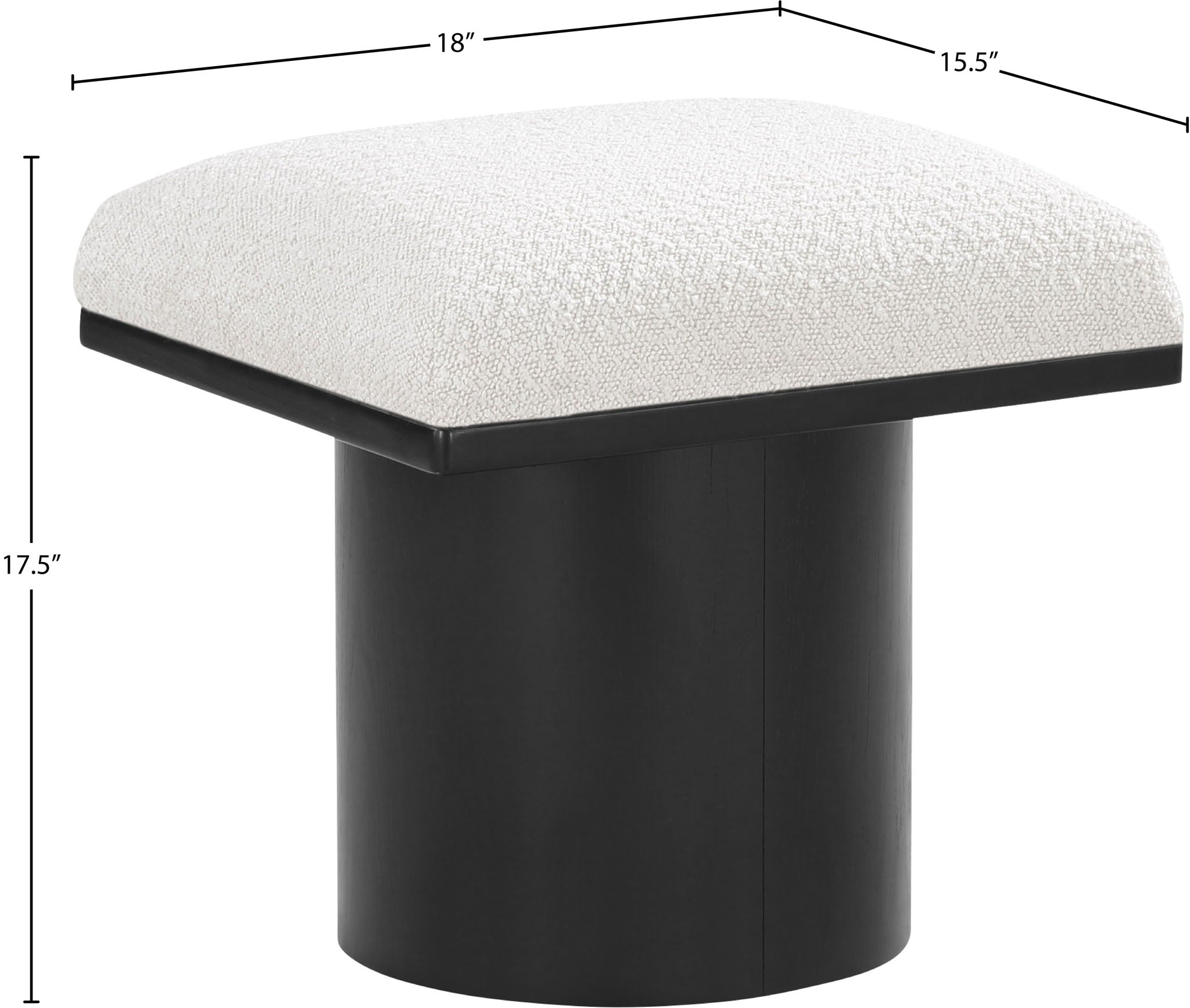 Pavilion - Bench / Stool With Black Base