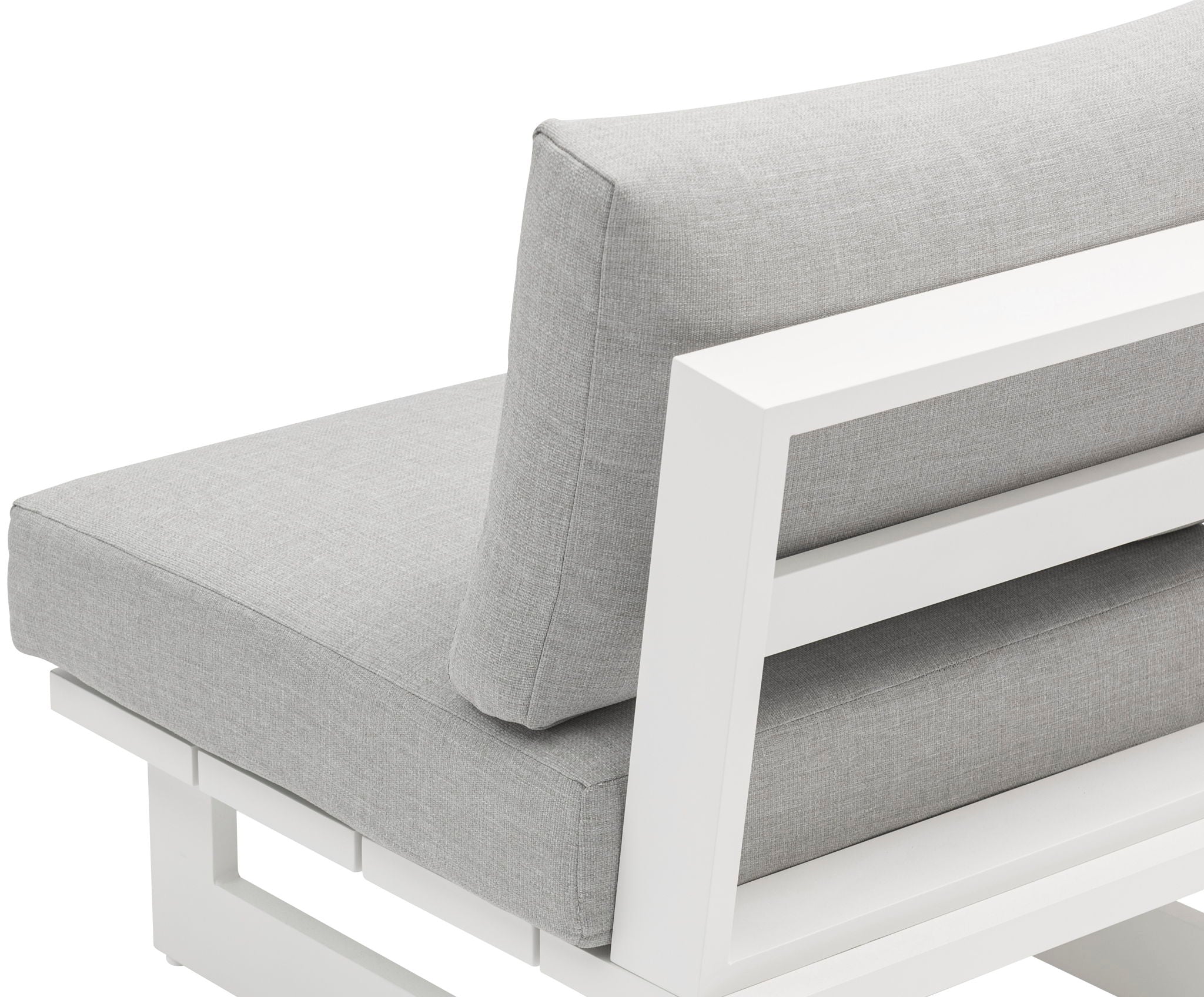 Maldives - Water Resistant Outdoor Patio Armless Chair With White Frame