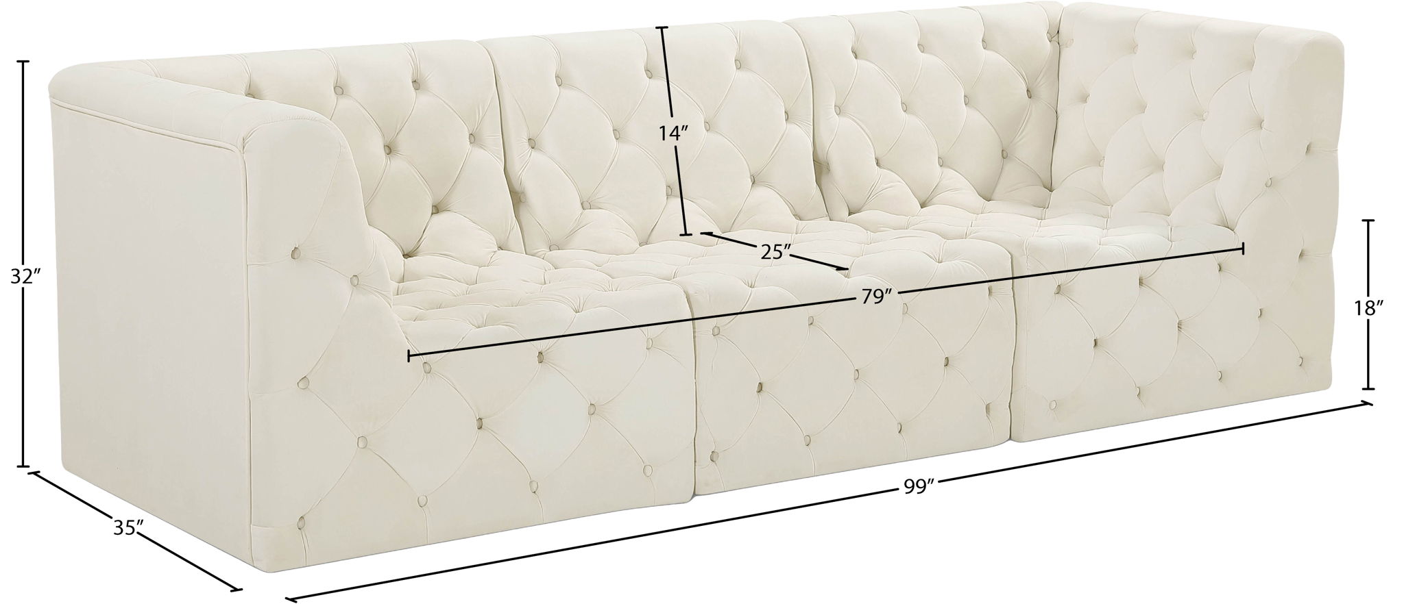 Tuft - Modular Sofa - 3 Seats