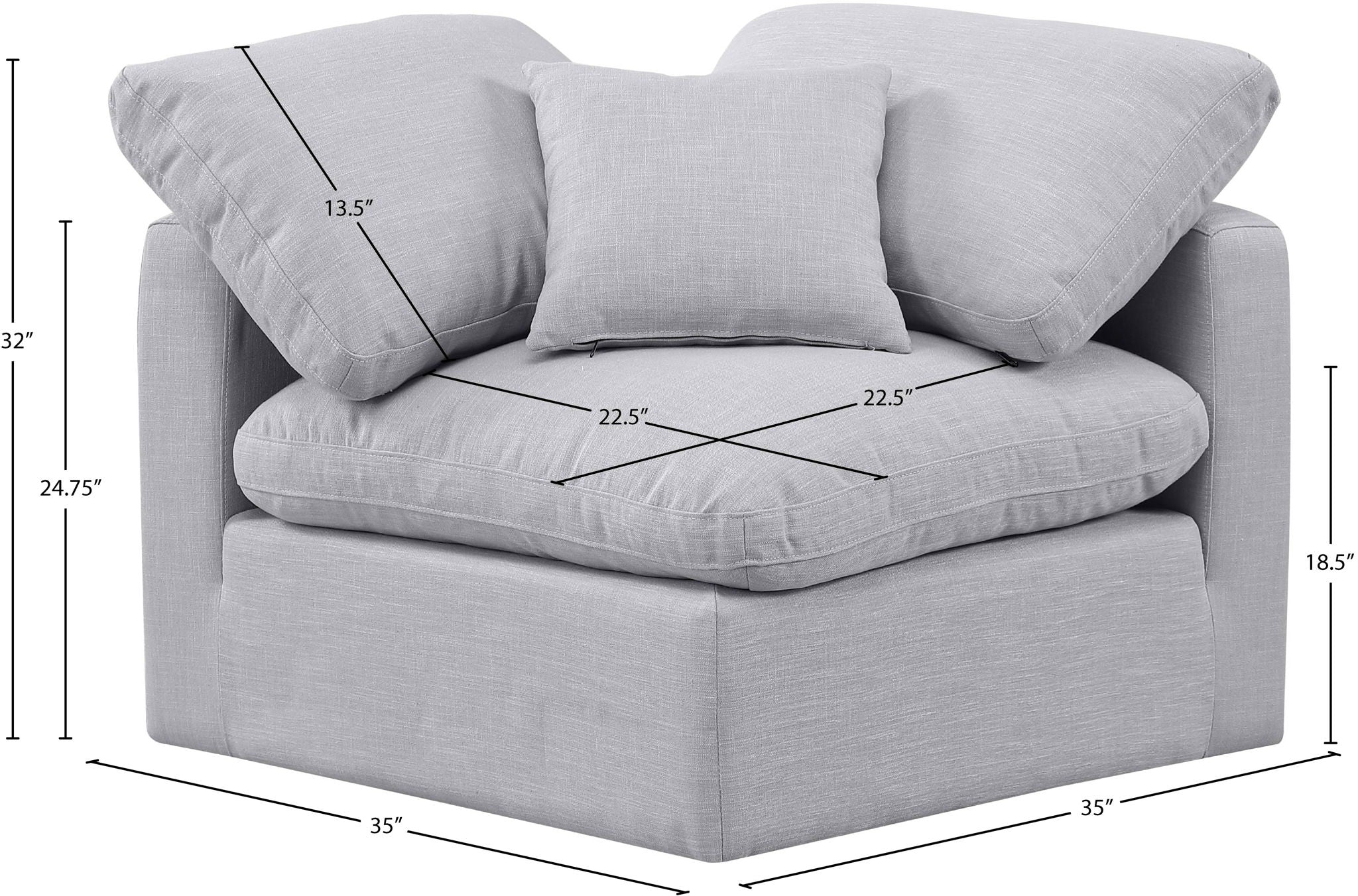 Indulge - Linen Corner Chair