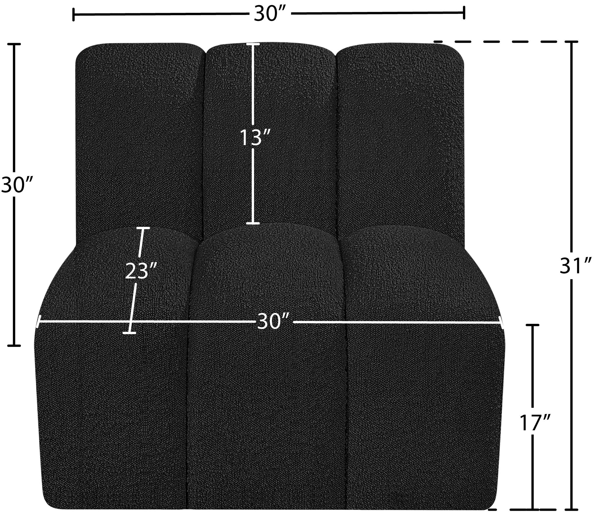 Arc - Boucle Fabric Straight Chair