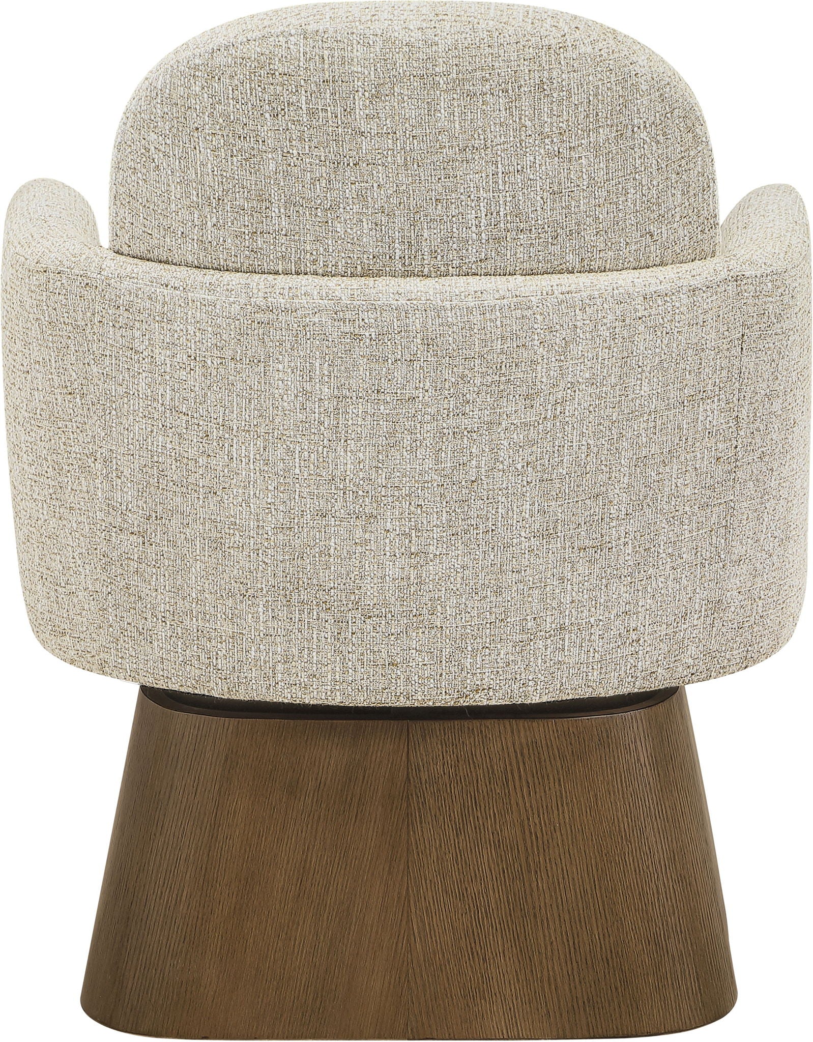 Marlowe - Linen Textured Fabric Upholstered Swivel Accent Chair - Stained Brown