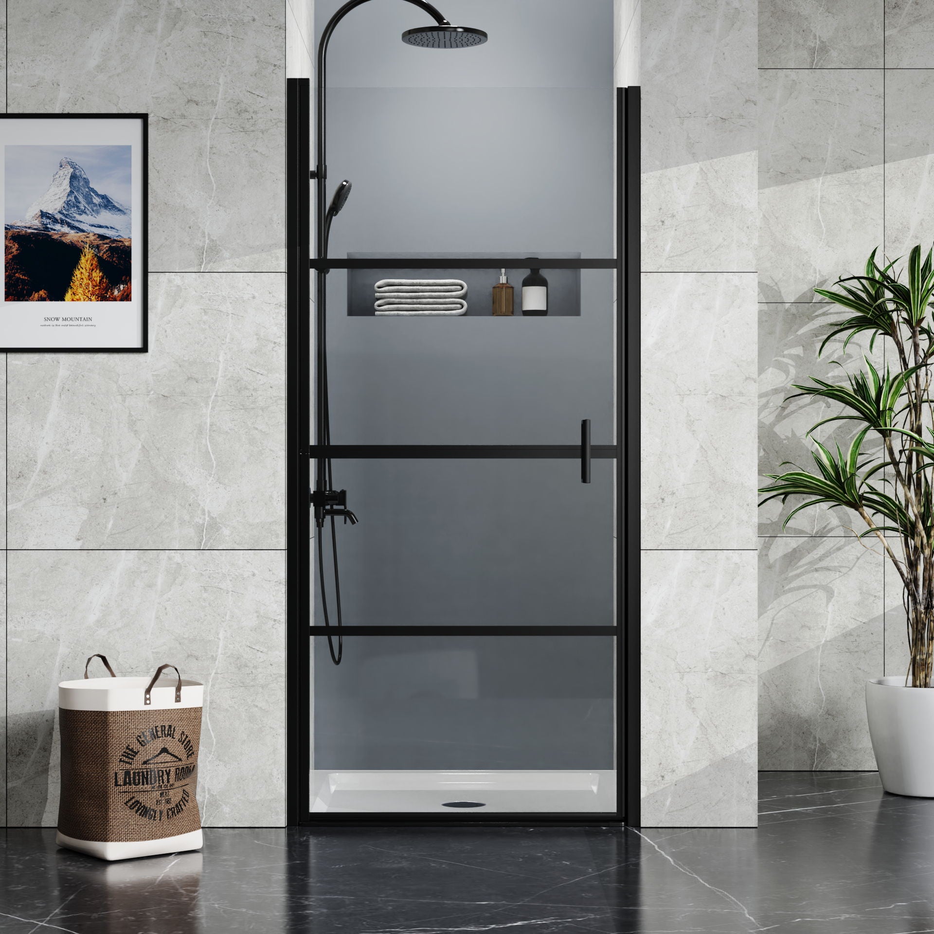 Shower Base With Centered Drain