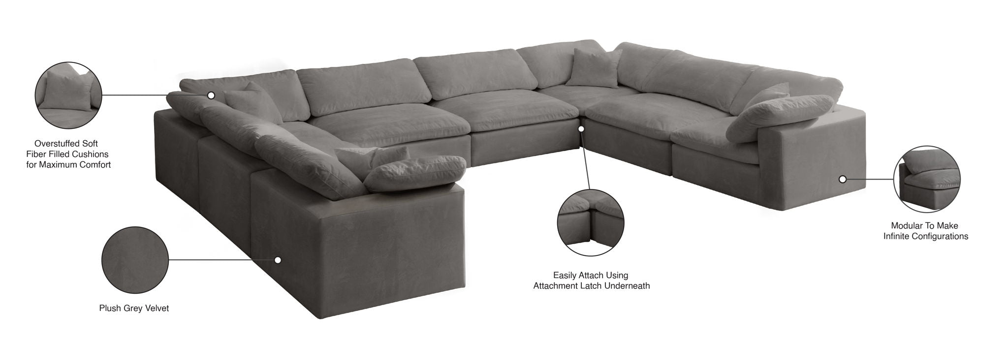 Cozy - 8 Piece Modular Sectional